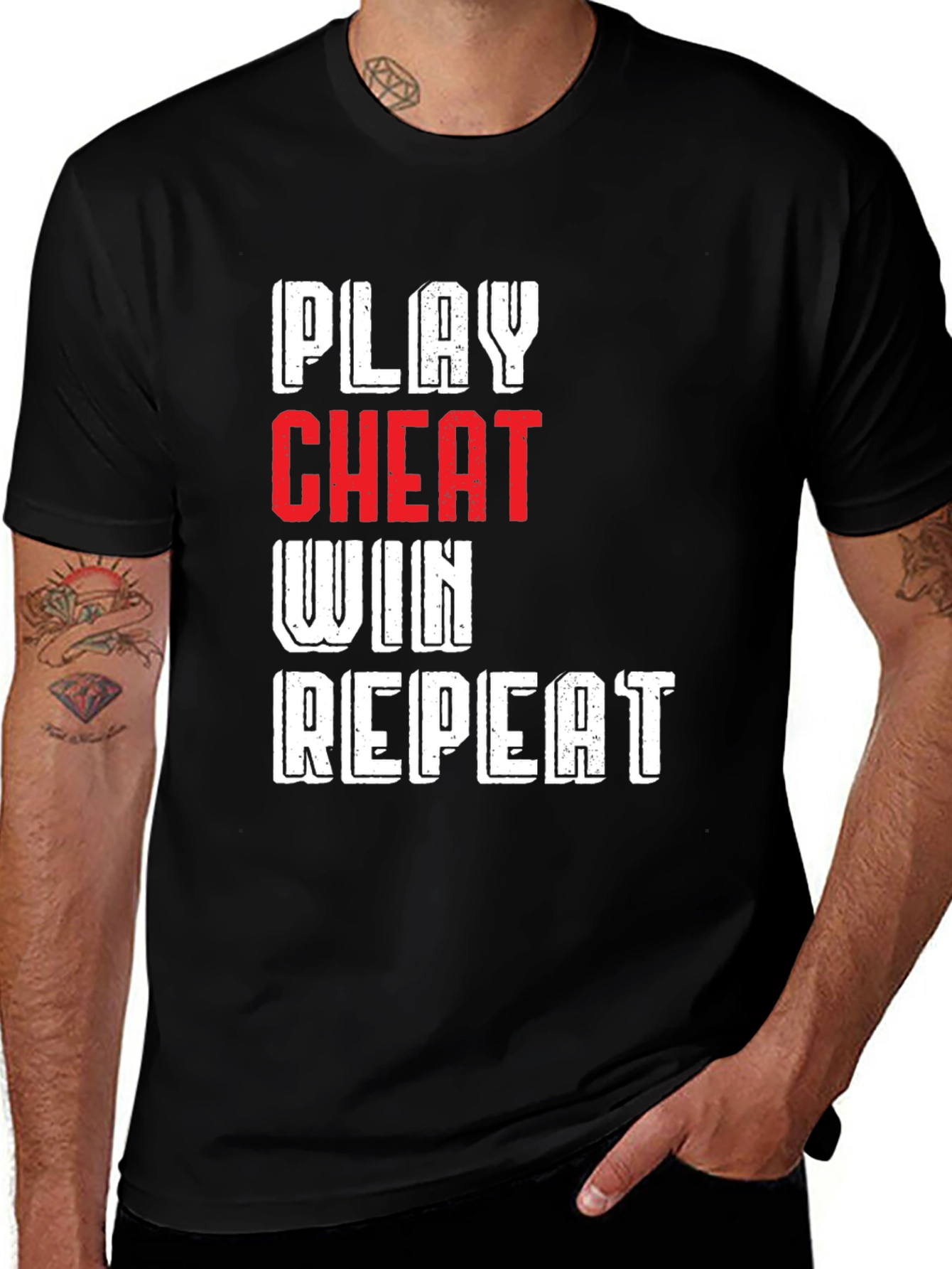 Variant 22 of Play Cheat Win Repeat Graphic T-Shirt