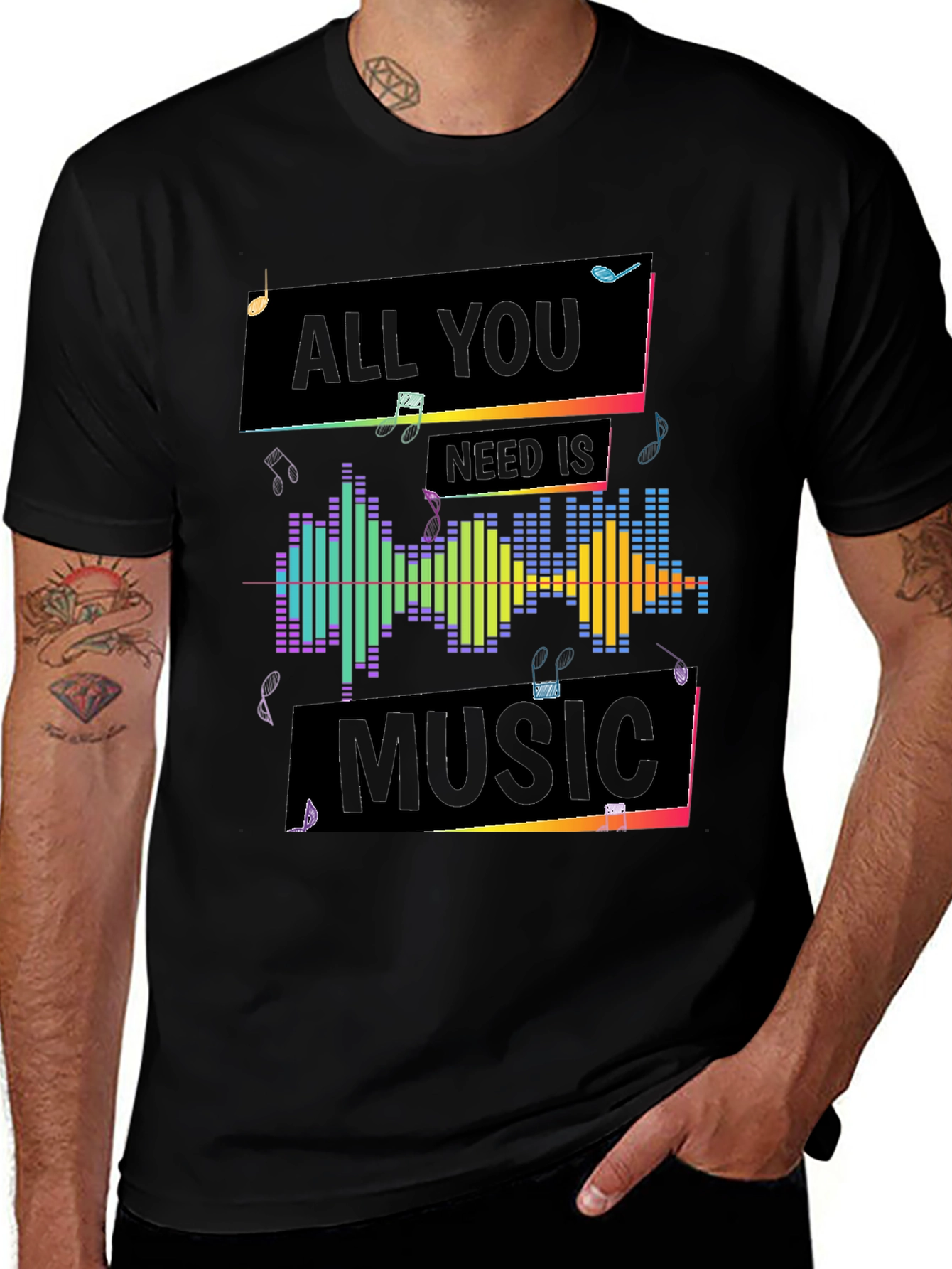 Variant 24 of All You Need Is Music T-Shirt - Graphic Tee