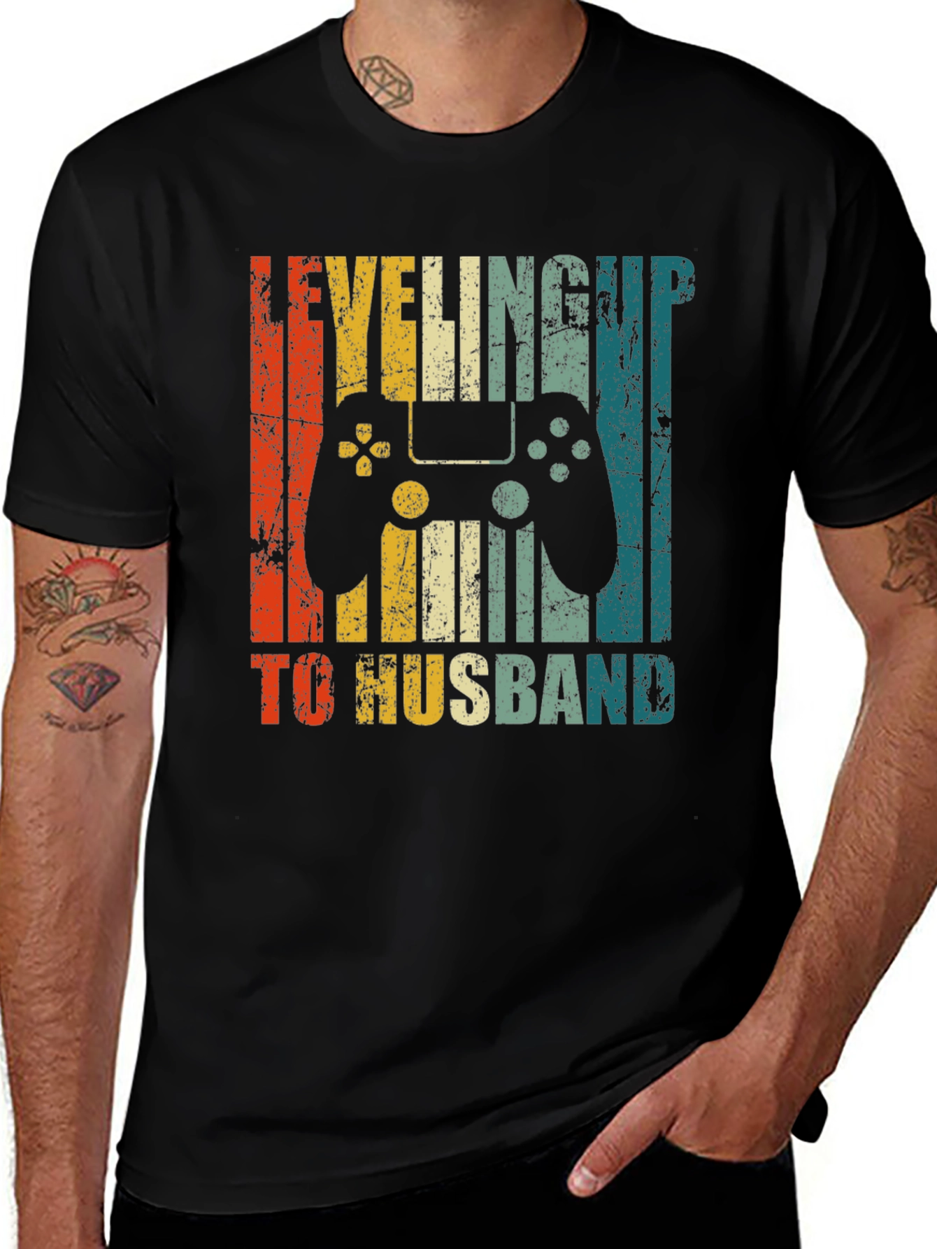 Variant 12 of Leveling Up To Husband Gamer T-Shirt