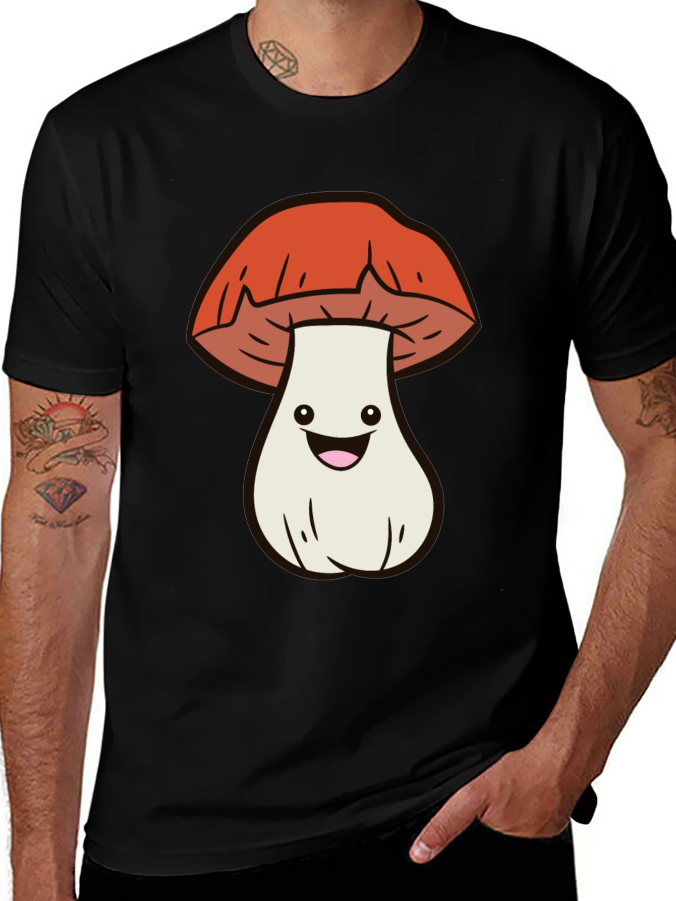 Variant 21 of Cute Mushroom Graphic Tee - Fun & Stylish