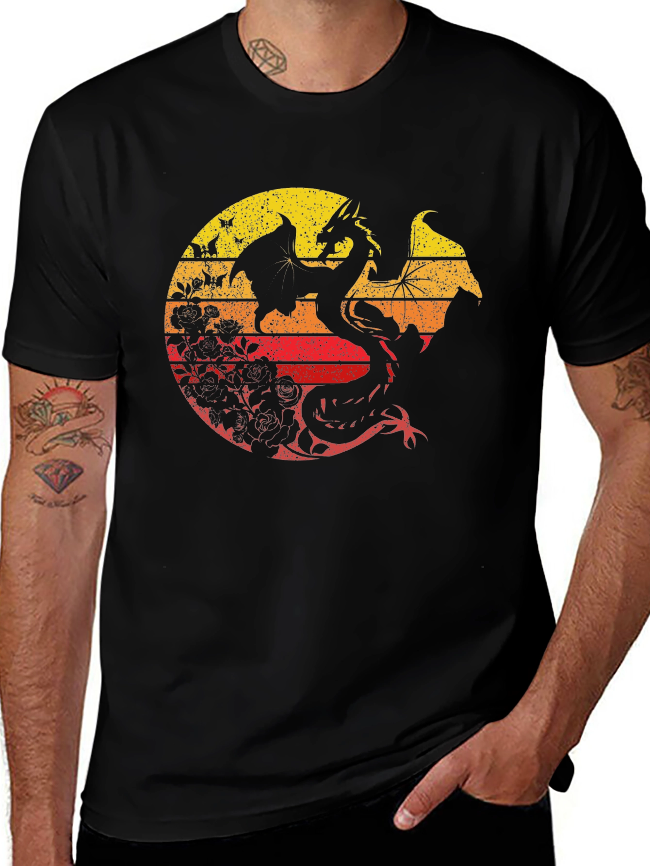 Variant 10 of Dragon Sunset Graphic Tee
