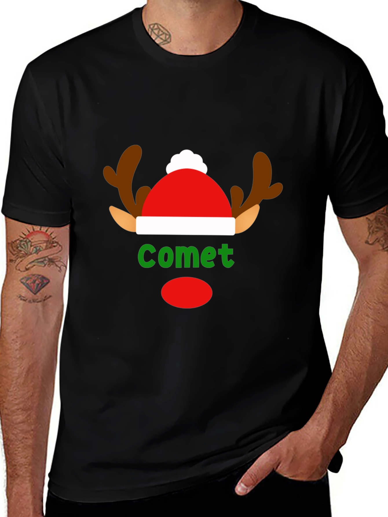 Comet Reindeer Christmas T-Shirt
