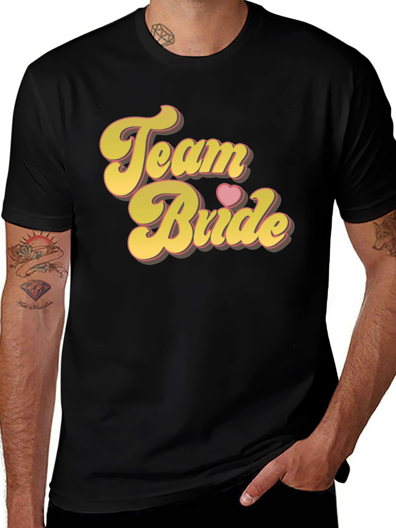 Variant 23 of Team Bride Crew Neck T-Shirt - Bridal Party Tee