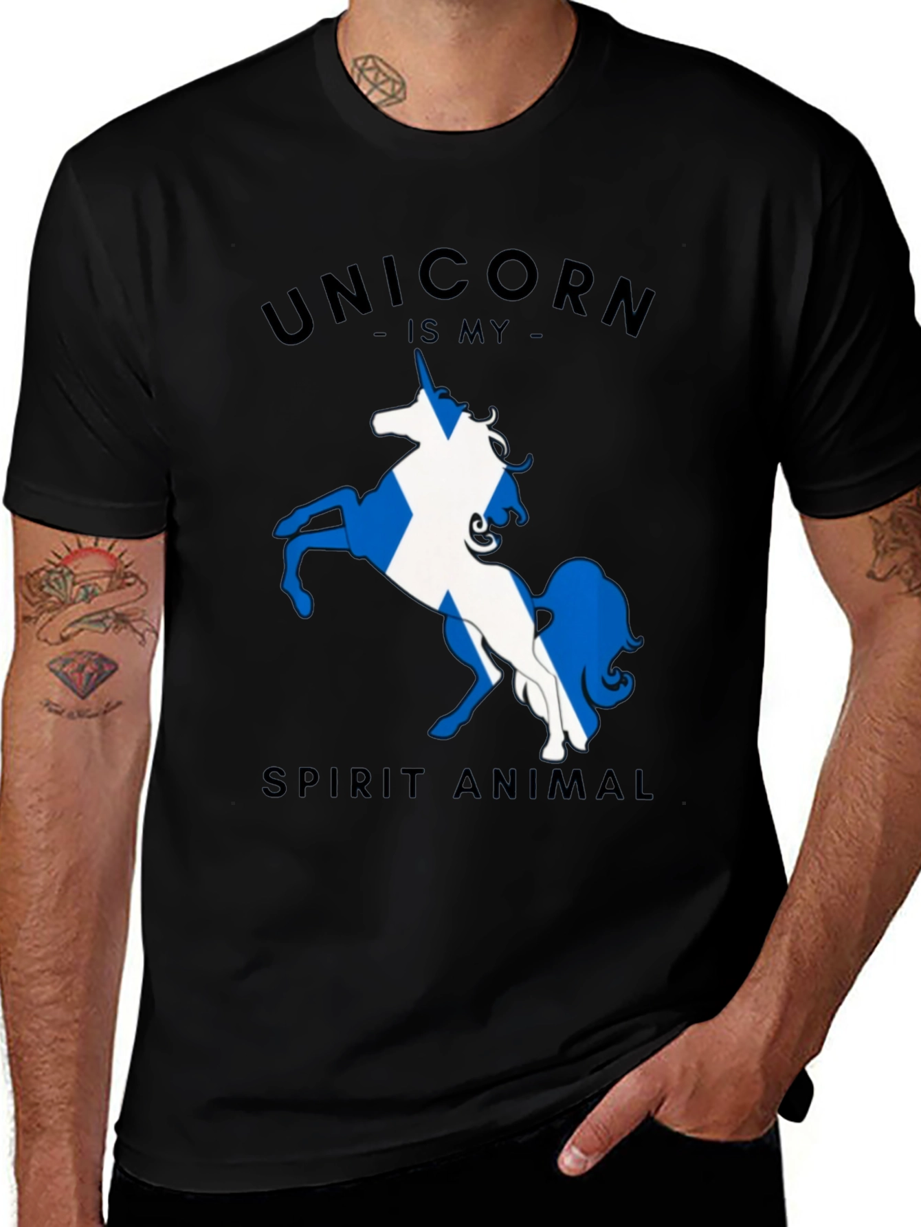 Variant 17 of Unicorn Spirit Animal T-Shirt - Scottish Pride