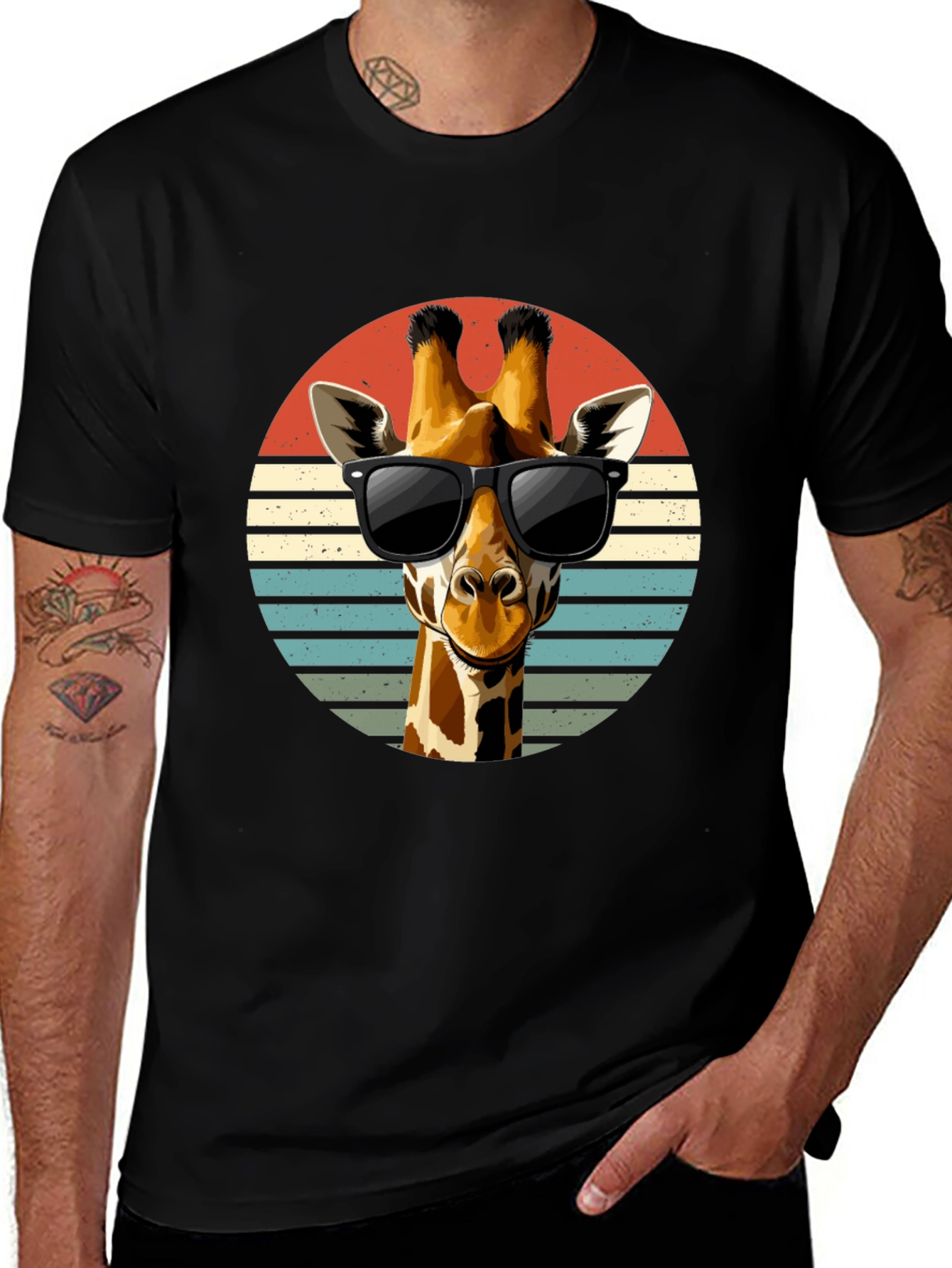 Variant 29 of Cool Giraffe Graphic Tee
