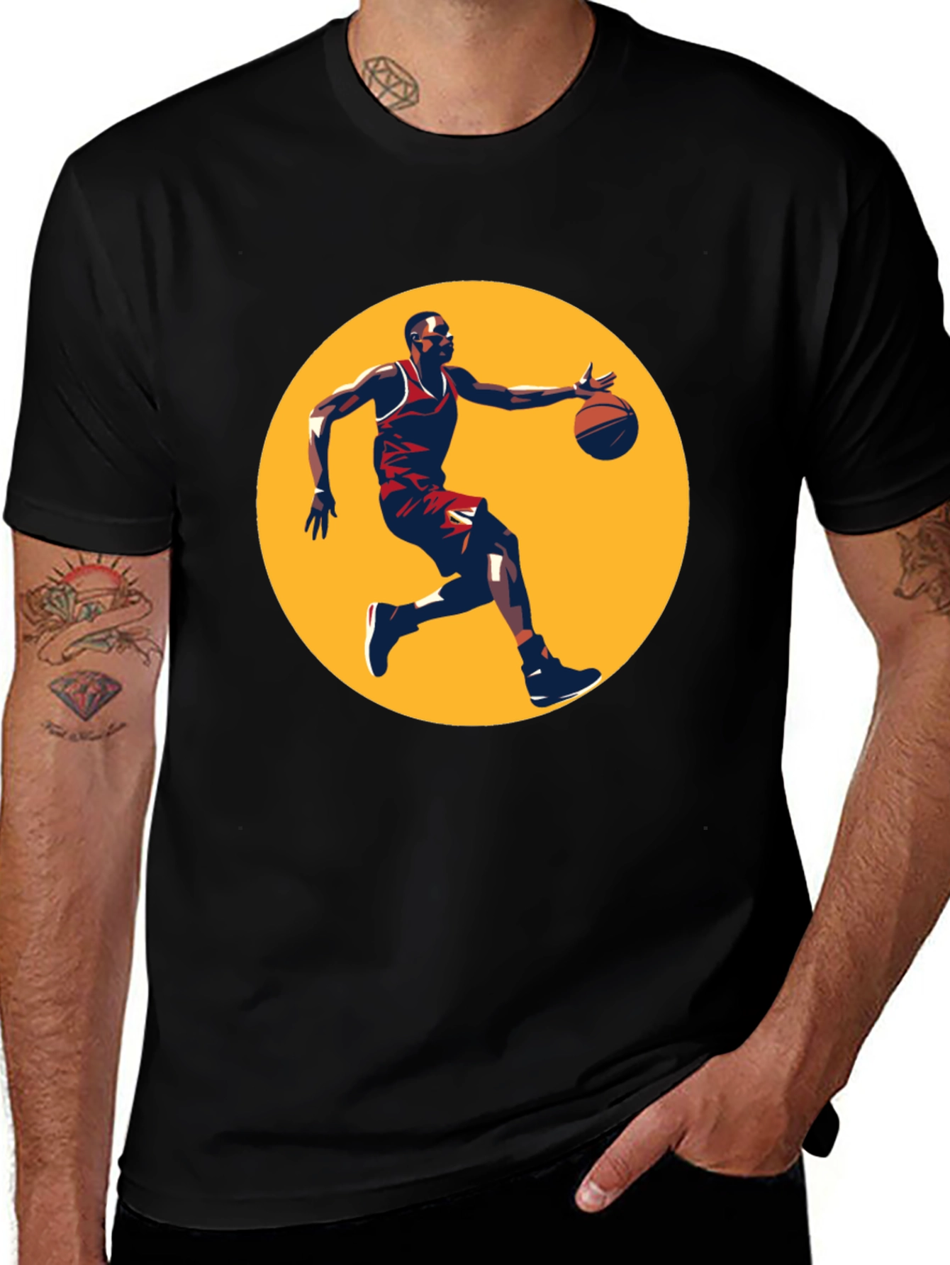 Variant 7 of Basketball Player Graphic T-Shirt