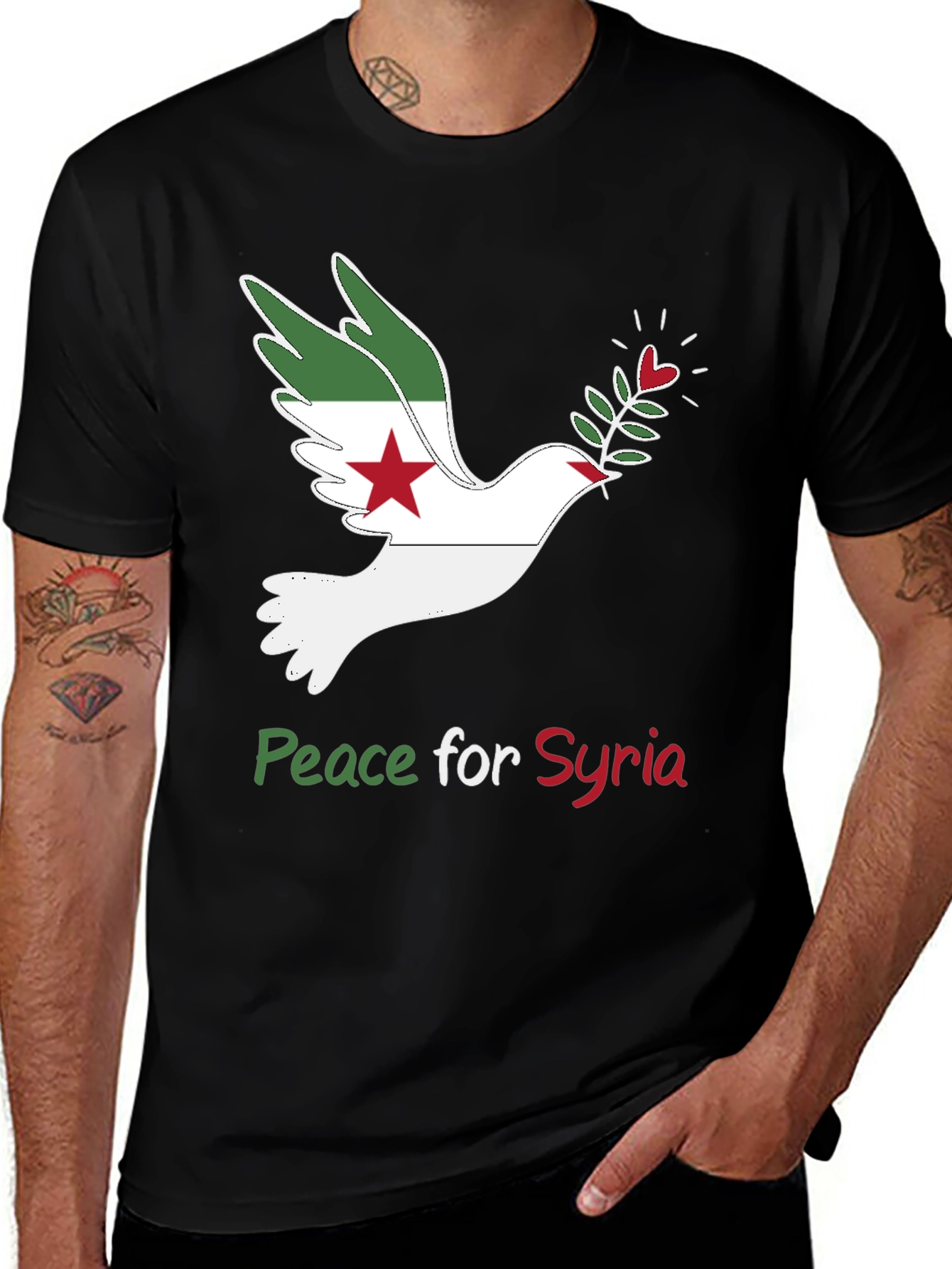 Peace for Syria Dove Graphic Tee