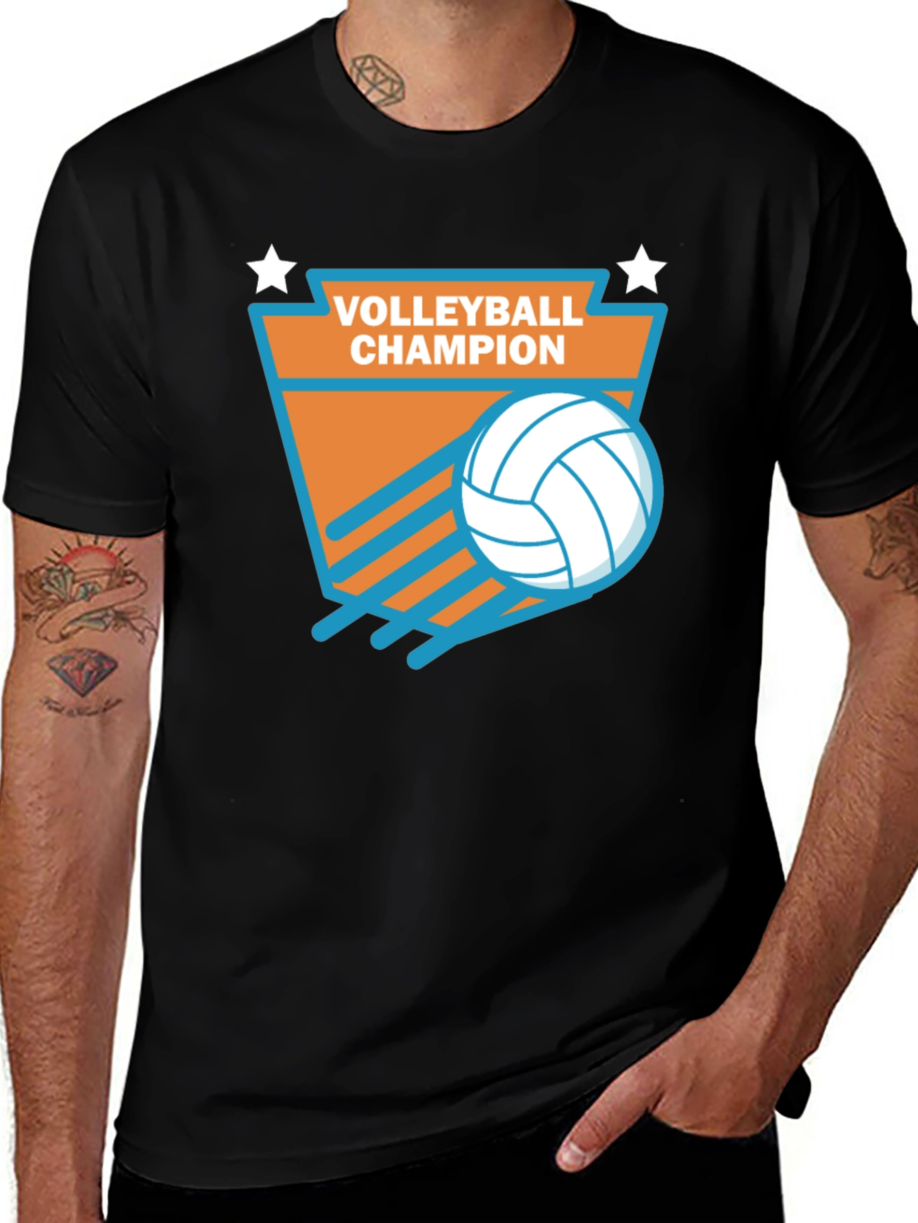 Variant 16 of Volleyball Champion Graphic T-Shirt