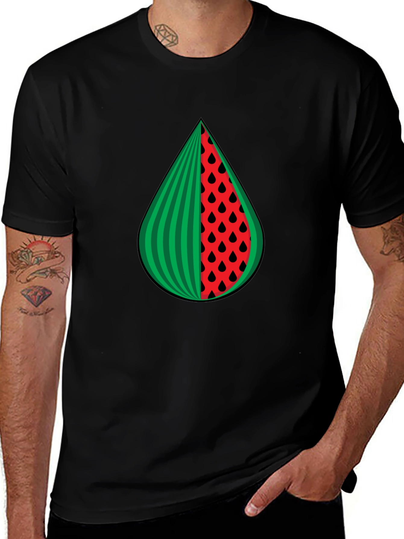 Variant 23 of Watermelon Slice Graphic Tee - Summer Style