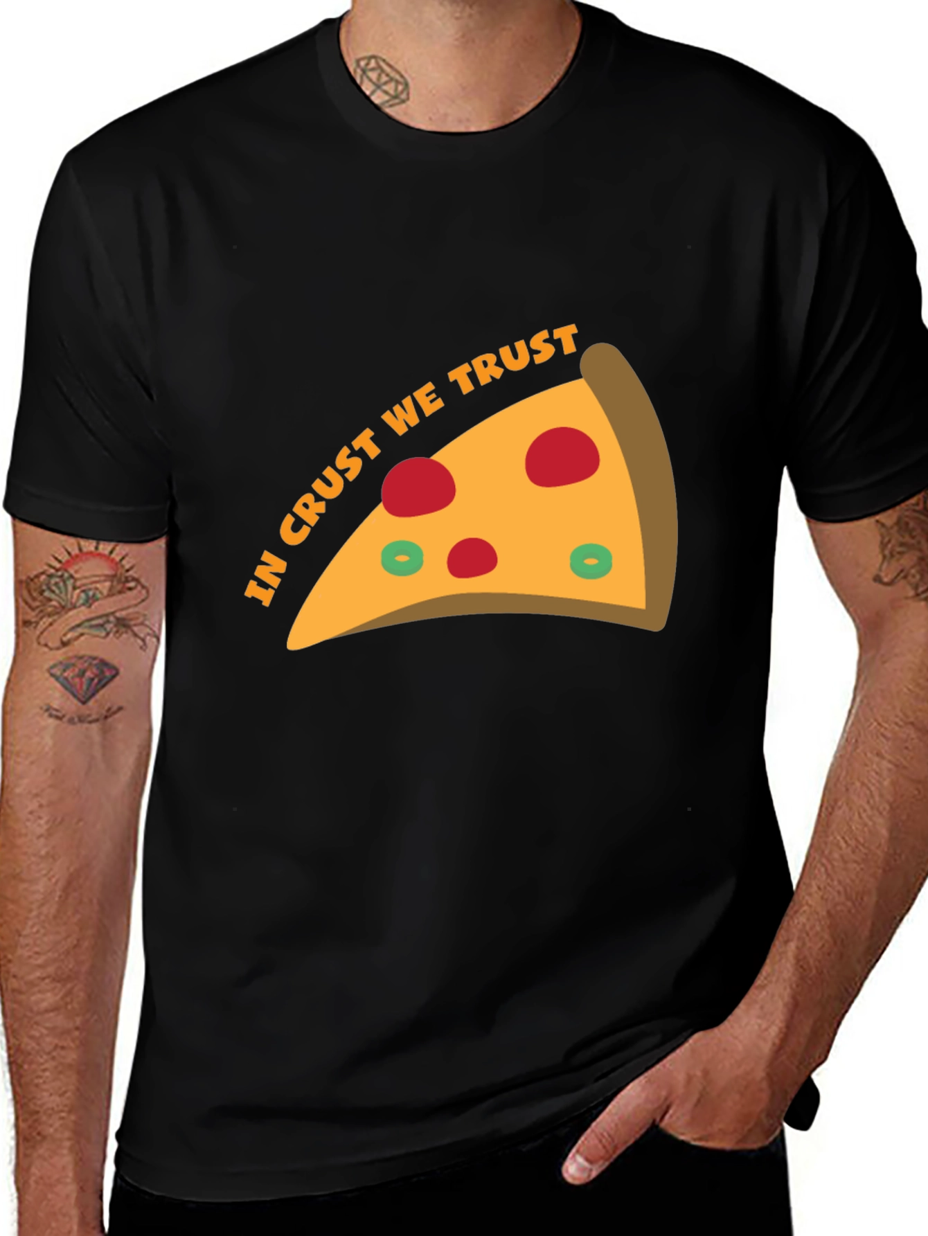 Variant 9 of In Crust We Trust Pizza T-Shirt