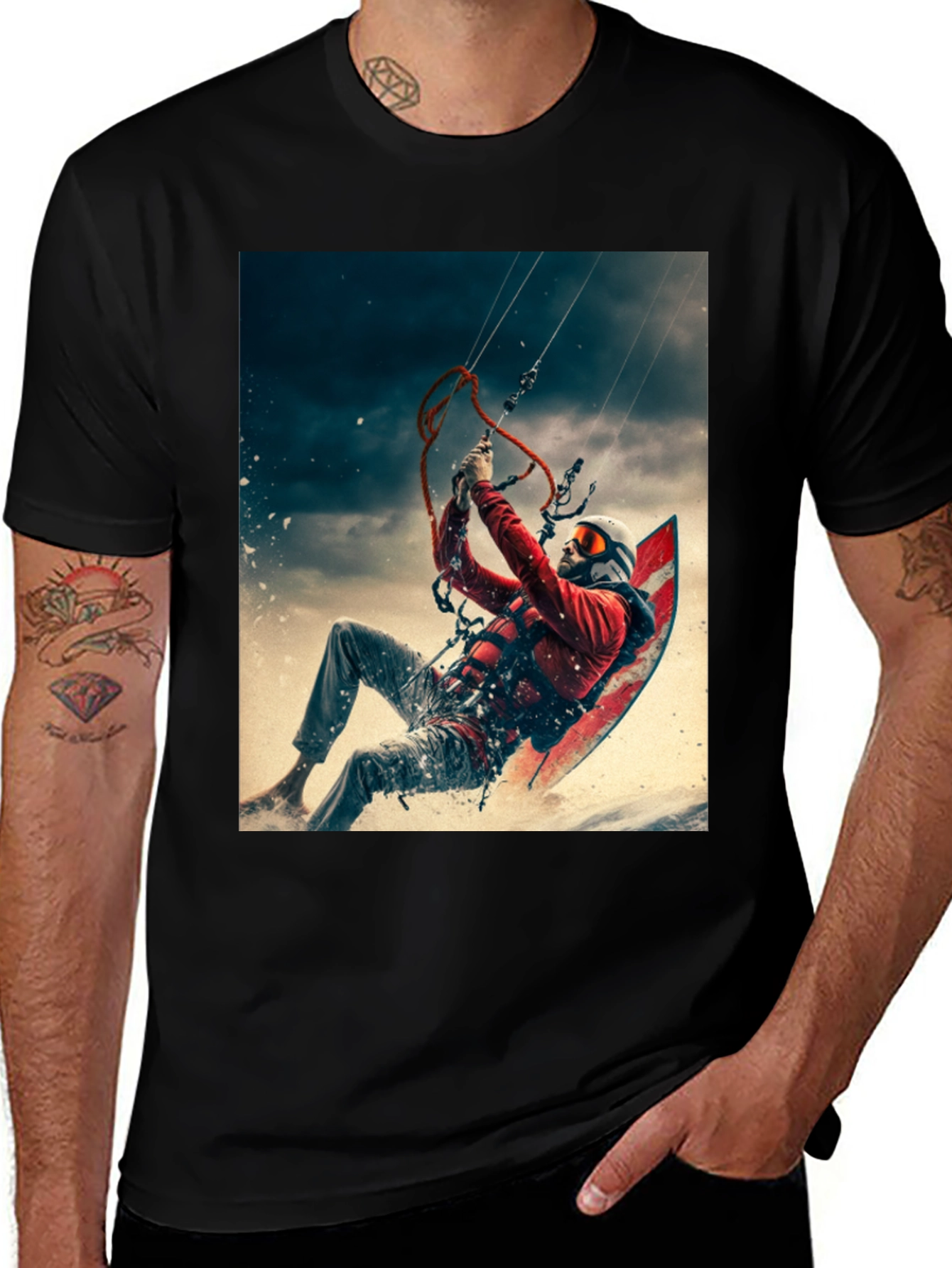 Variant 16 of Kite Surfing Graphic Tee