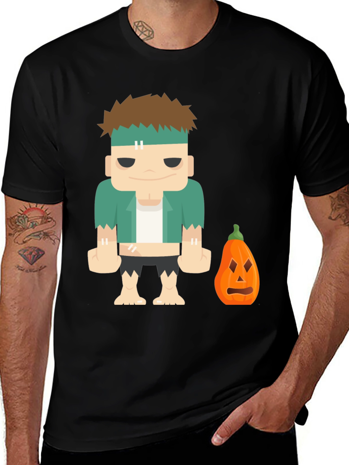 Frankenstein's Monster Halloween Graphic Tee