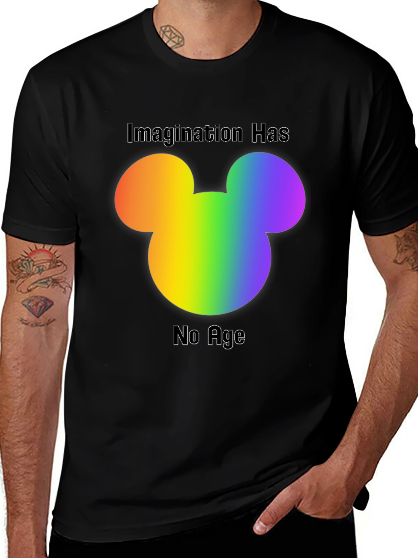 Variant 17 of Rainbow Mickey Mouse Imagination T-Shirt