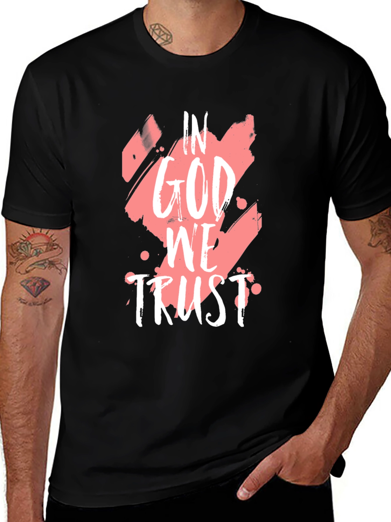 Variant 14 of In God We Trust Graphic Black T-Shirt