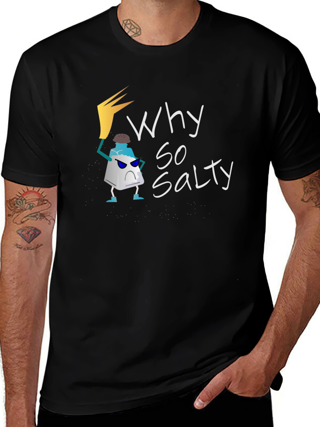 Why So Salty T-Shirt: Funny Graphic Tee for Salt Lovers