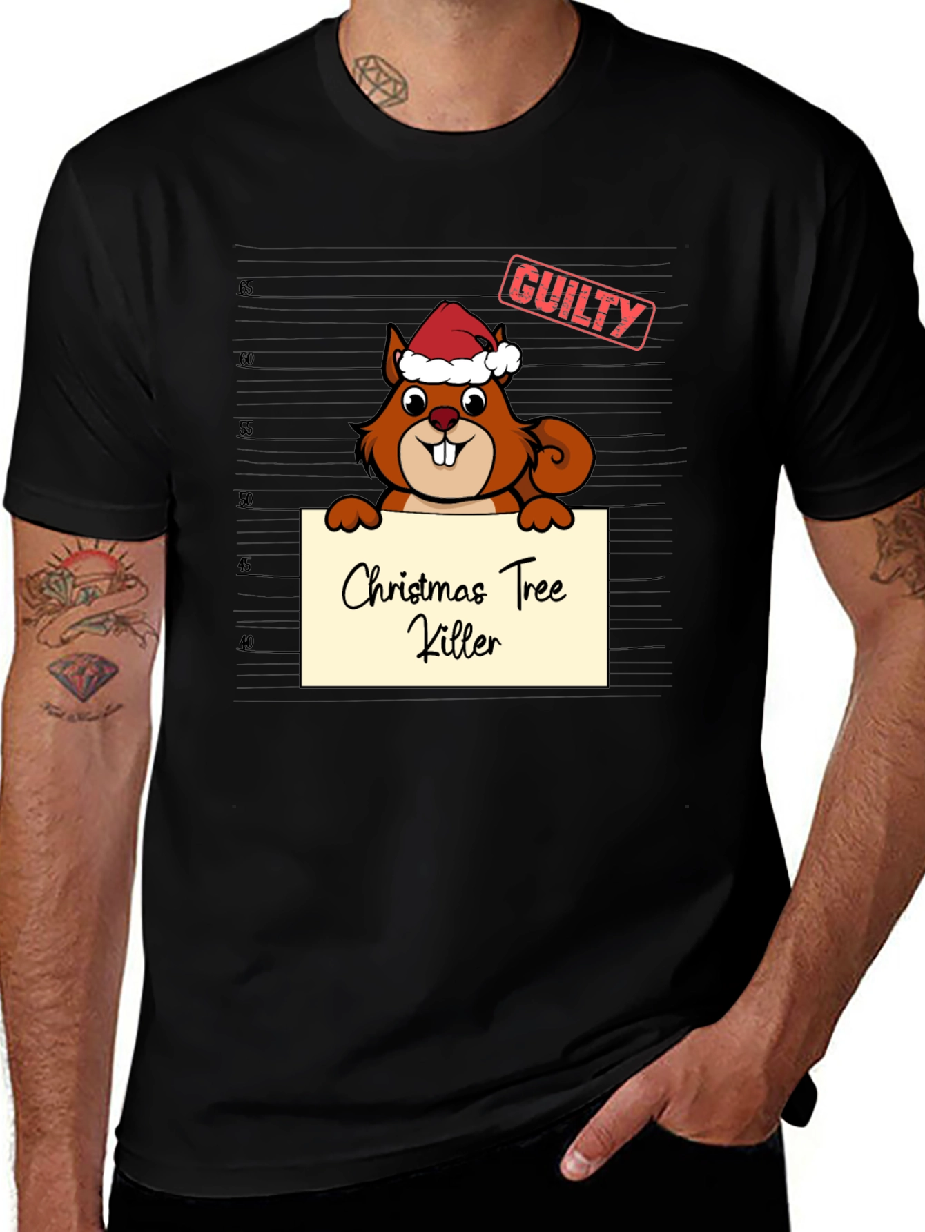 Christmas Tree Killer Squirrel T-Shirt