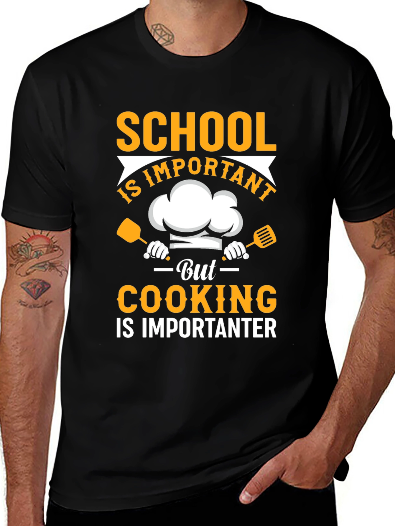 Variant 10 of School vs Cooking T-Shirt - Funny Chef Gift