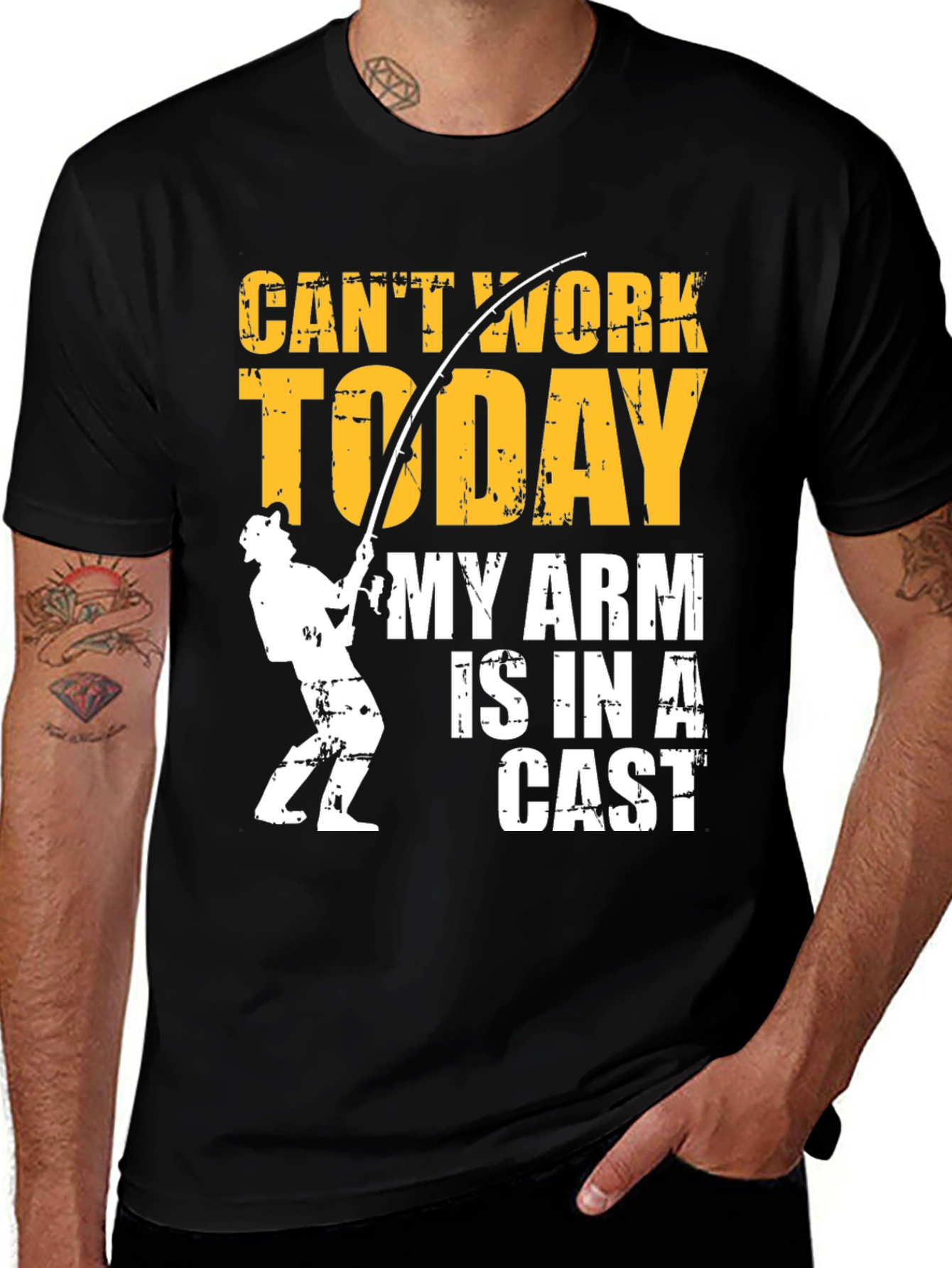 Variant 21 of Funny Fishing T-Shirt - Can't Work Today!