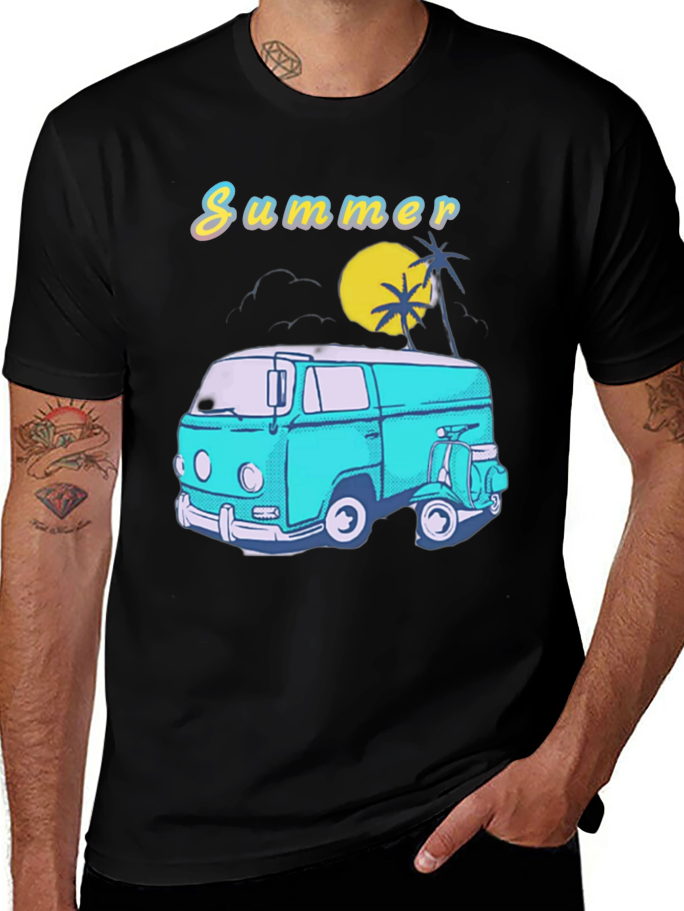 Variant 19 of Summer Van Life T-Shirt - Retro Style