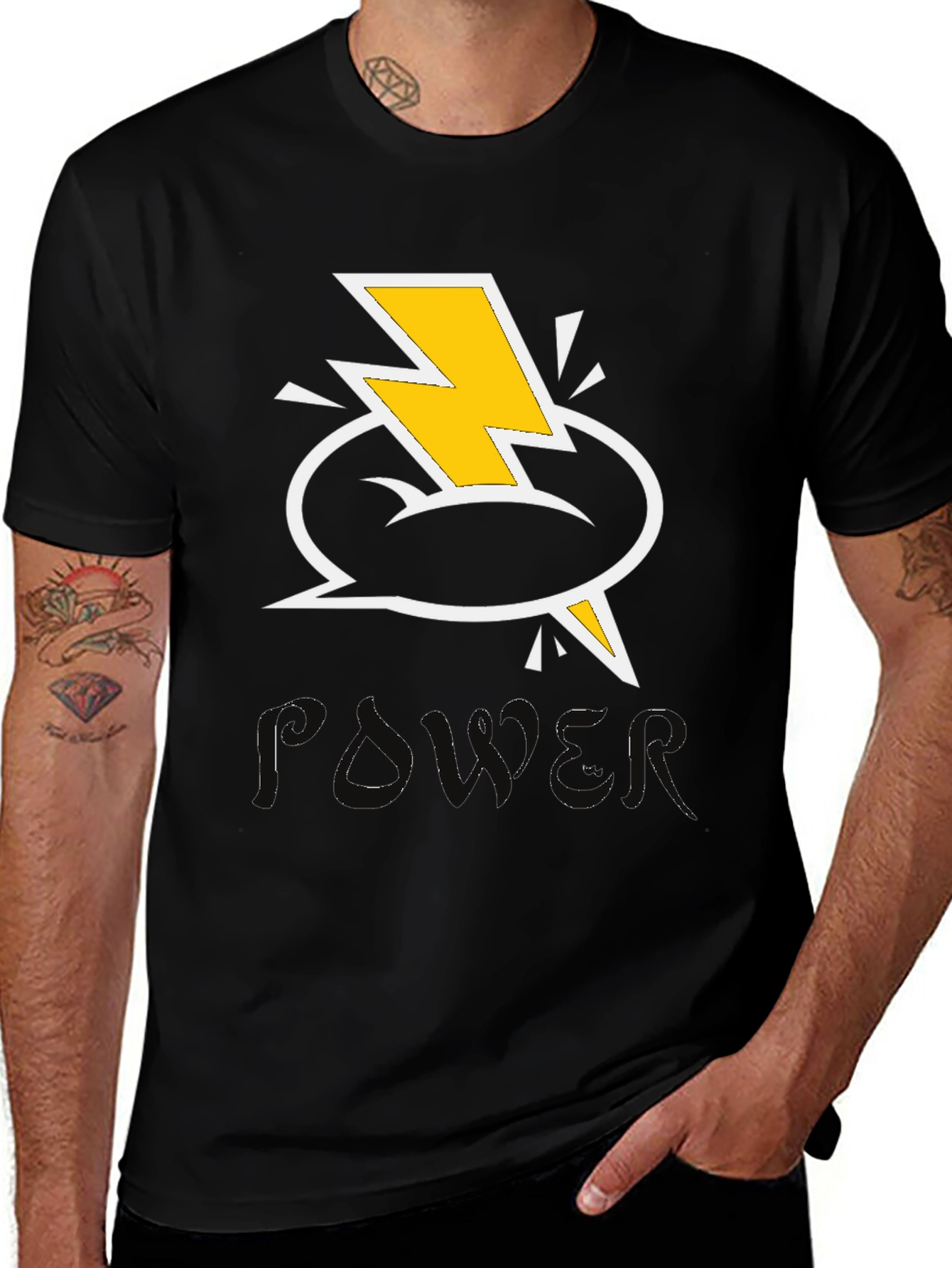 Variant 19 of Power Bolt Graphic Tee - Stylish Men's T-Shirt