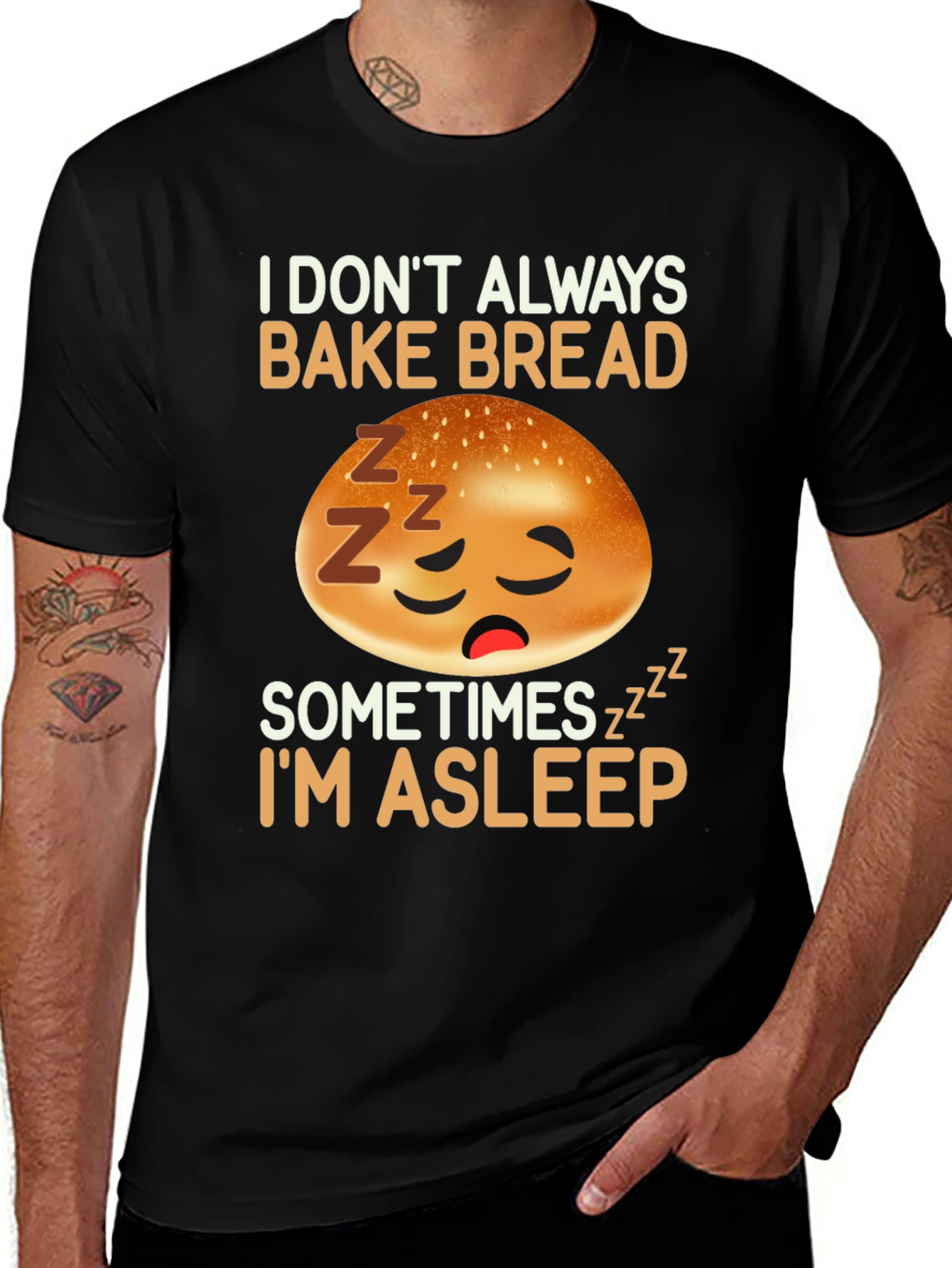 Variant 24 of Funny Sleeping Bread Baker T-Shirt