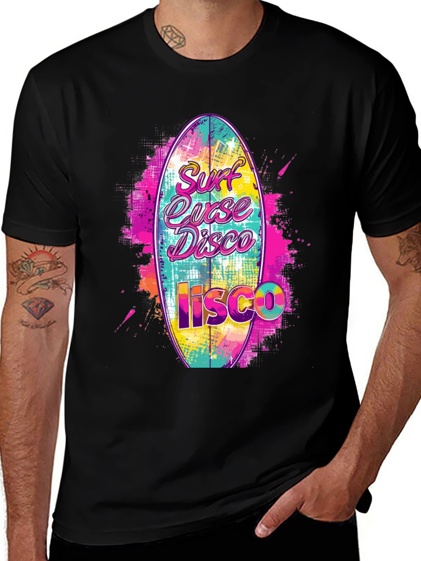 Variant 21 of Surf Curse Disco T-Shirt, Black Cotton Tee