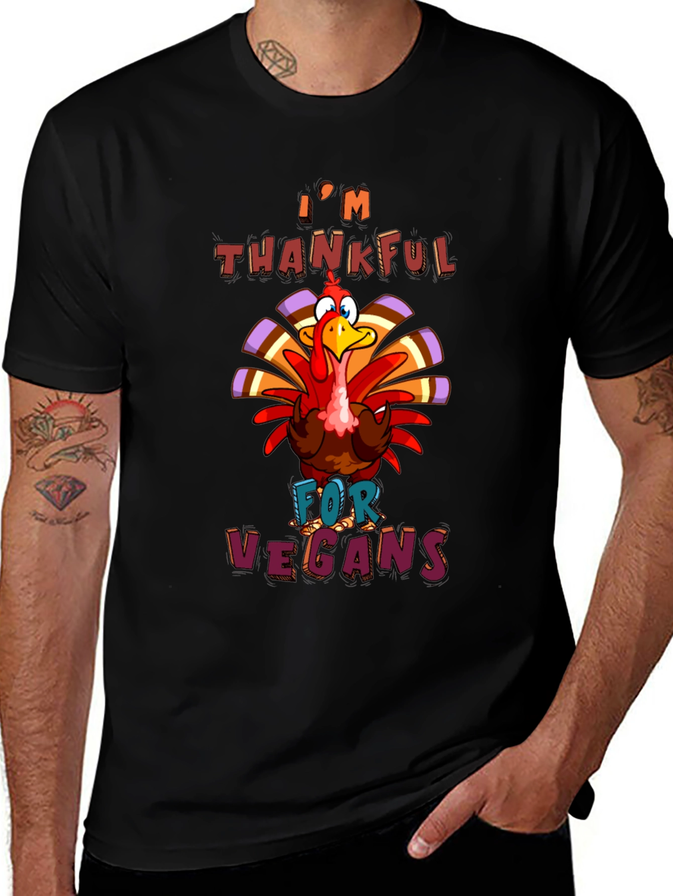 Variant 7 of I'm Thankful For Vegans T-Shirt