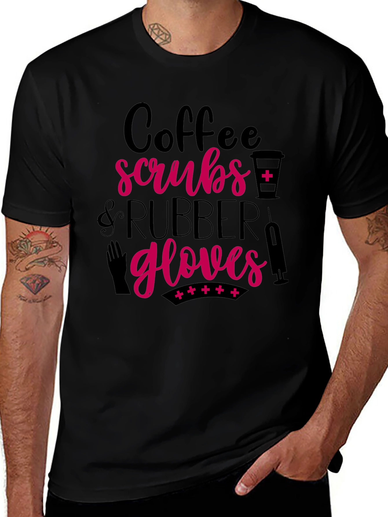 Coffee Scrubs & Rubber Gloves Graphic Tee