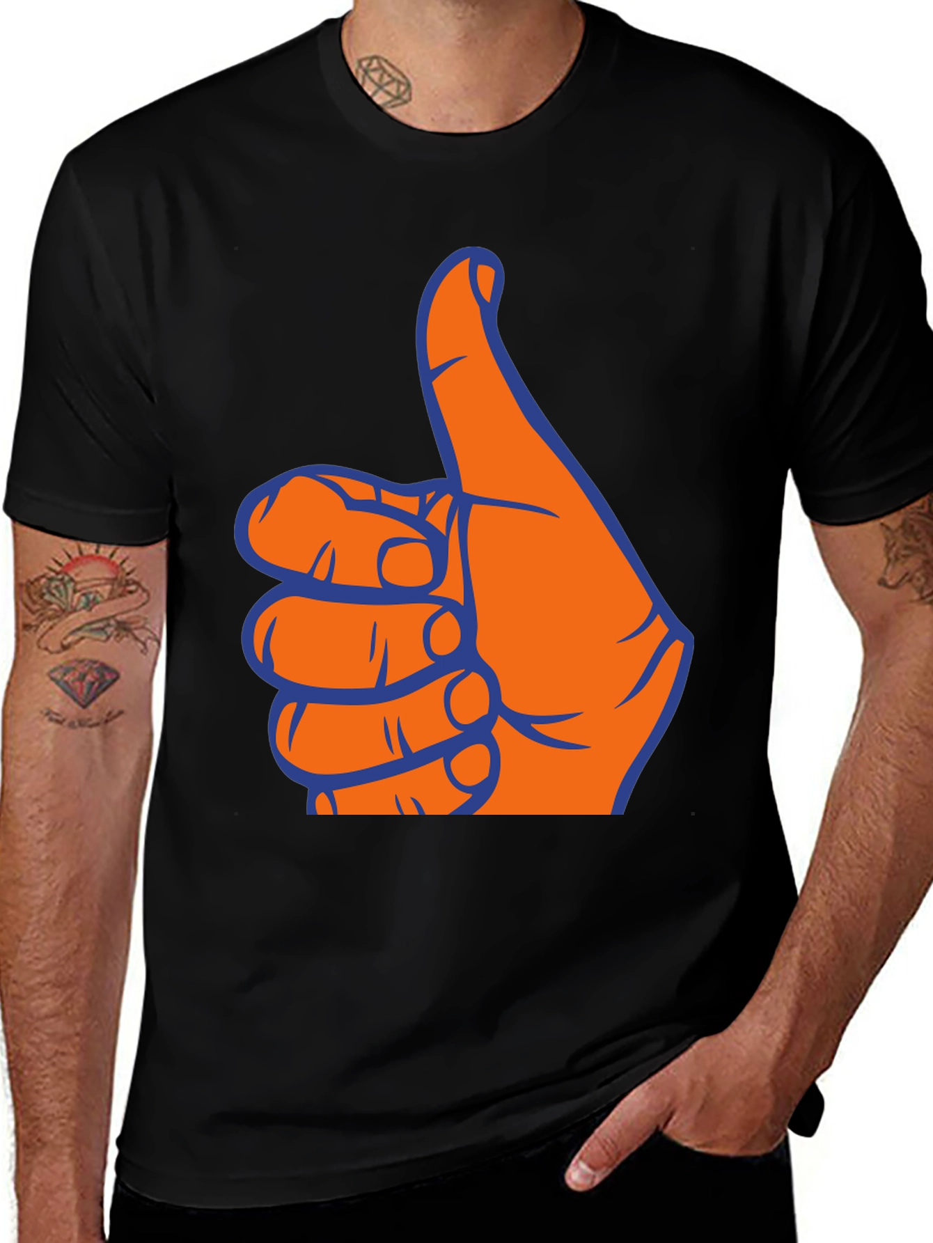 Variant 5 of Thumbs Up Graphic Tee - Casual Cotton T-Shirt