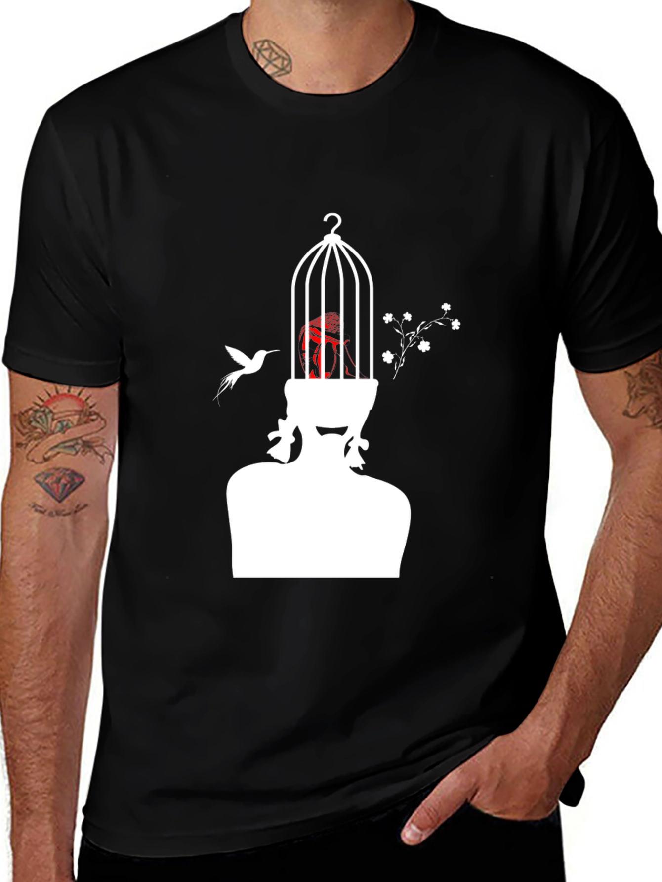 Variant 14 of Artistic Birdcage Mind T-Shirt