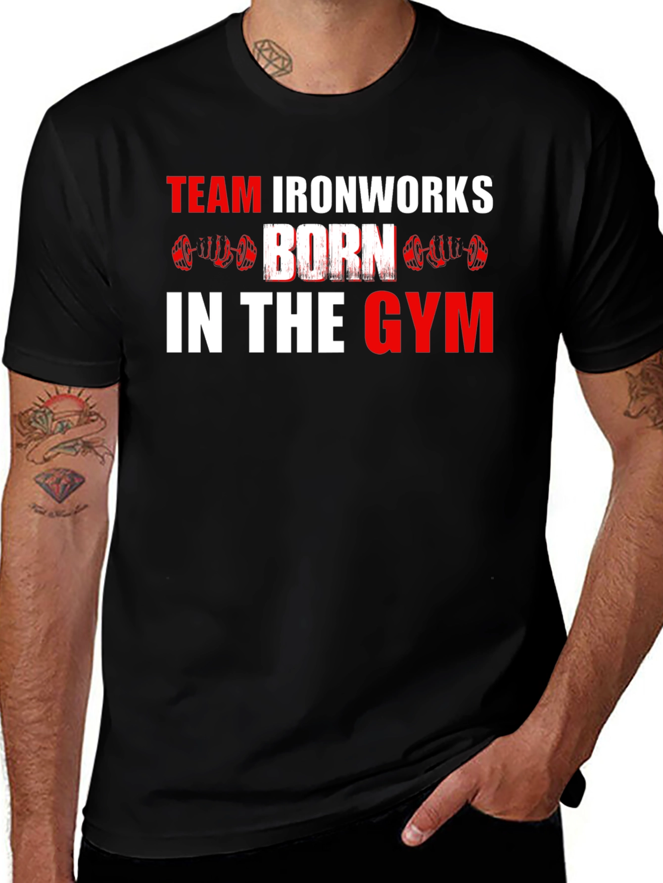 Variant 30 of Team Ironworks Born in the Gym T-Shirt