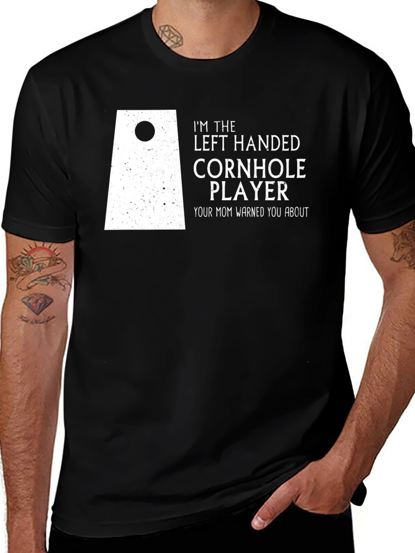 Variant 6 of Left Handed Cornhole Player T-Shirt
