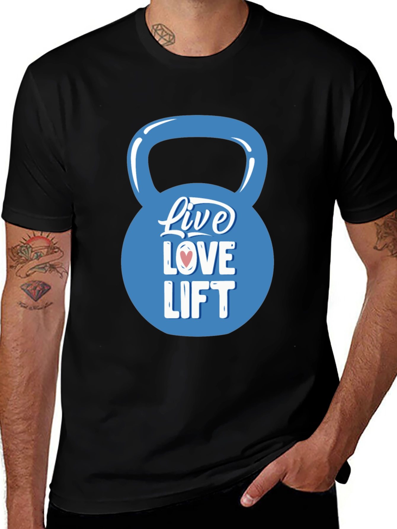Variant 4 of Live Love Lift Black T-Shirt