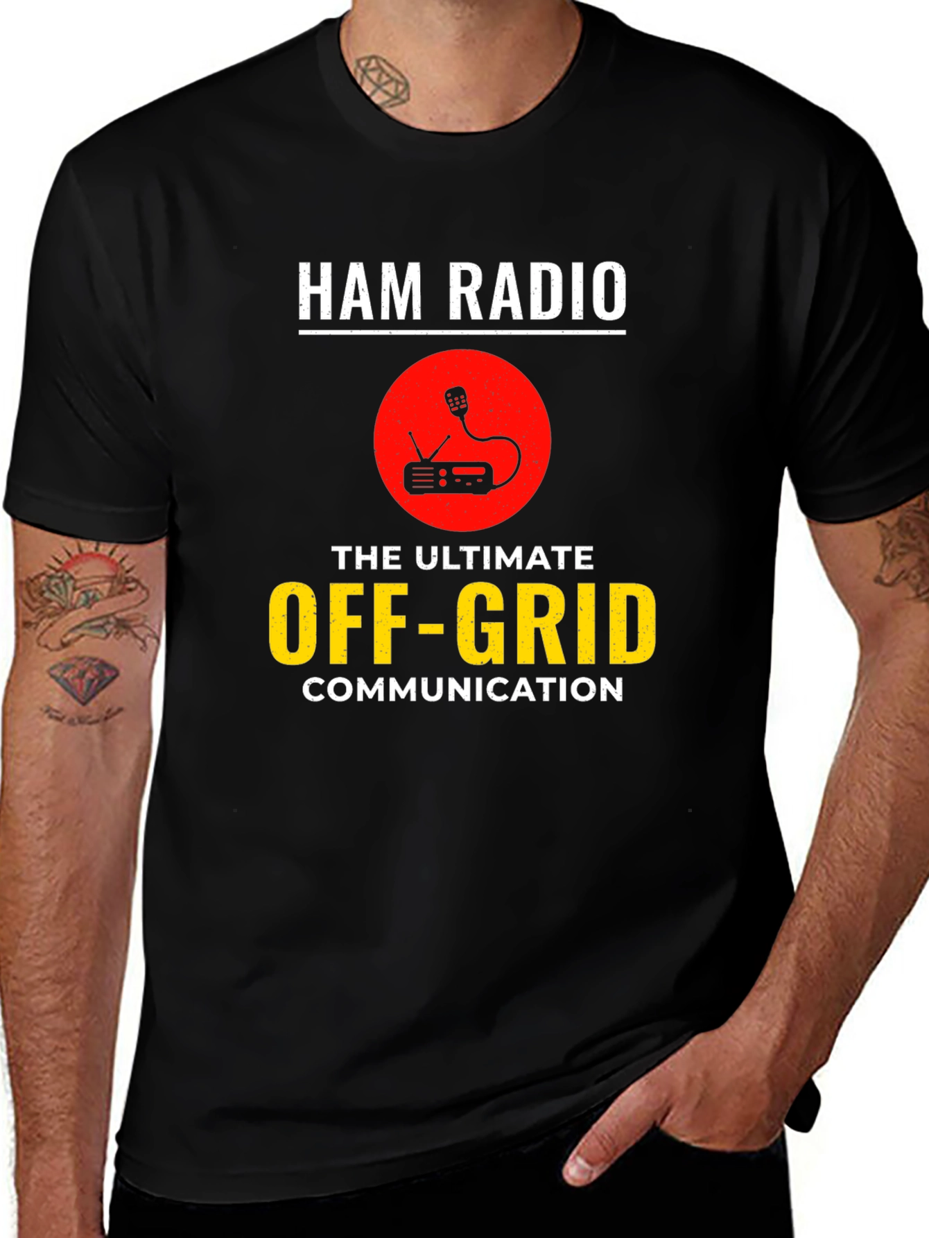 Variant 5 of Ham Radio Off-Grid Communication T-Shirt