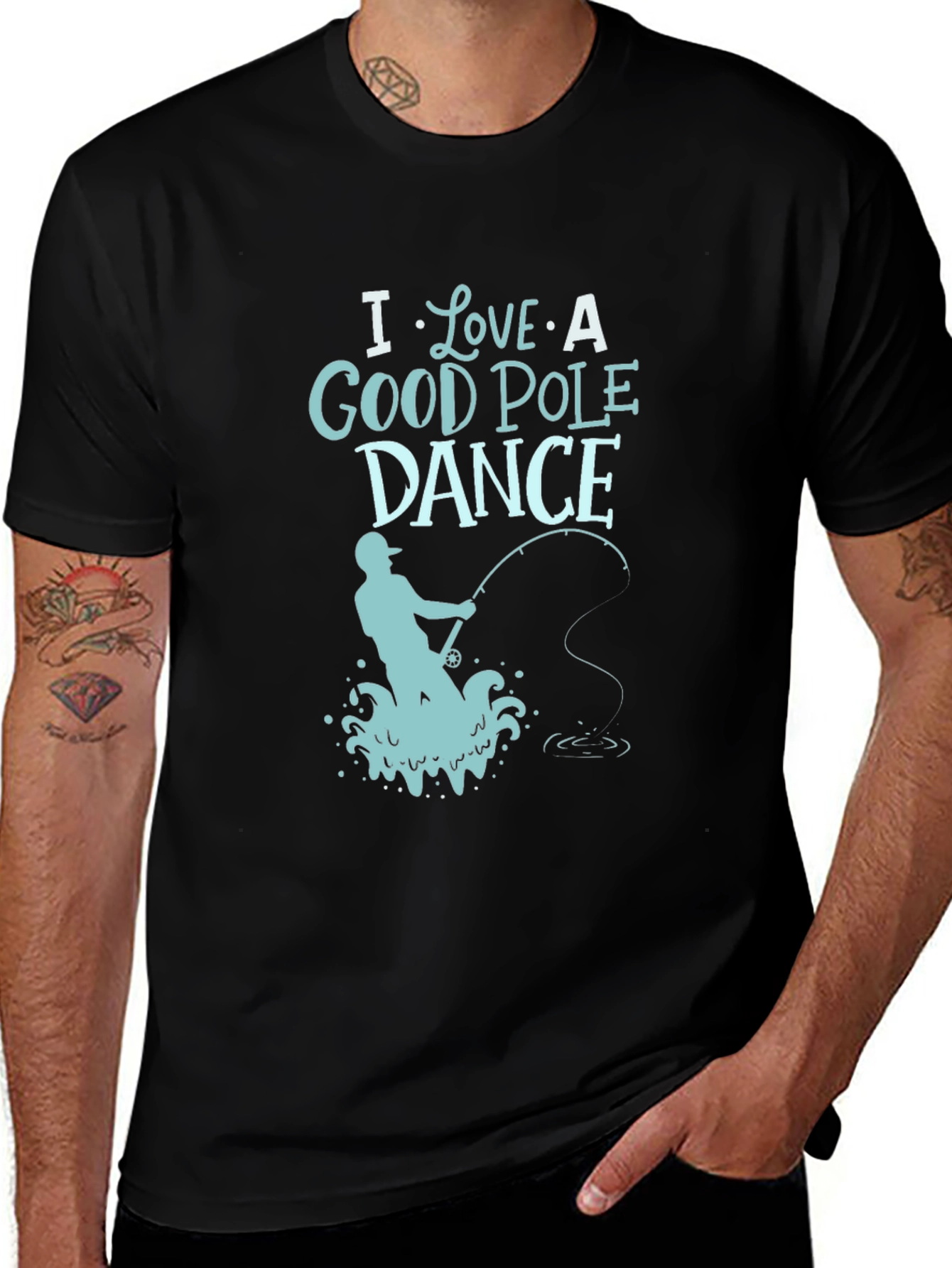 Variant 17 of I Love a Good Pole Dance Fishing T-Shirt