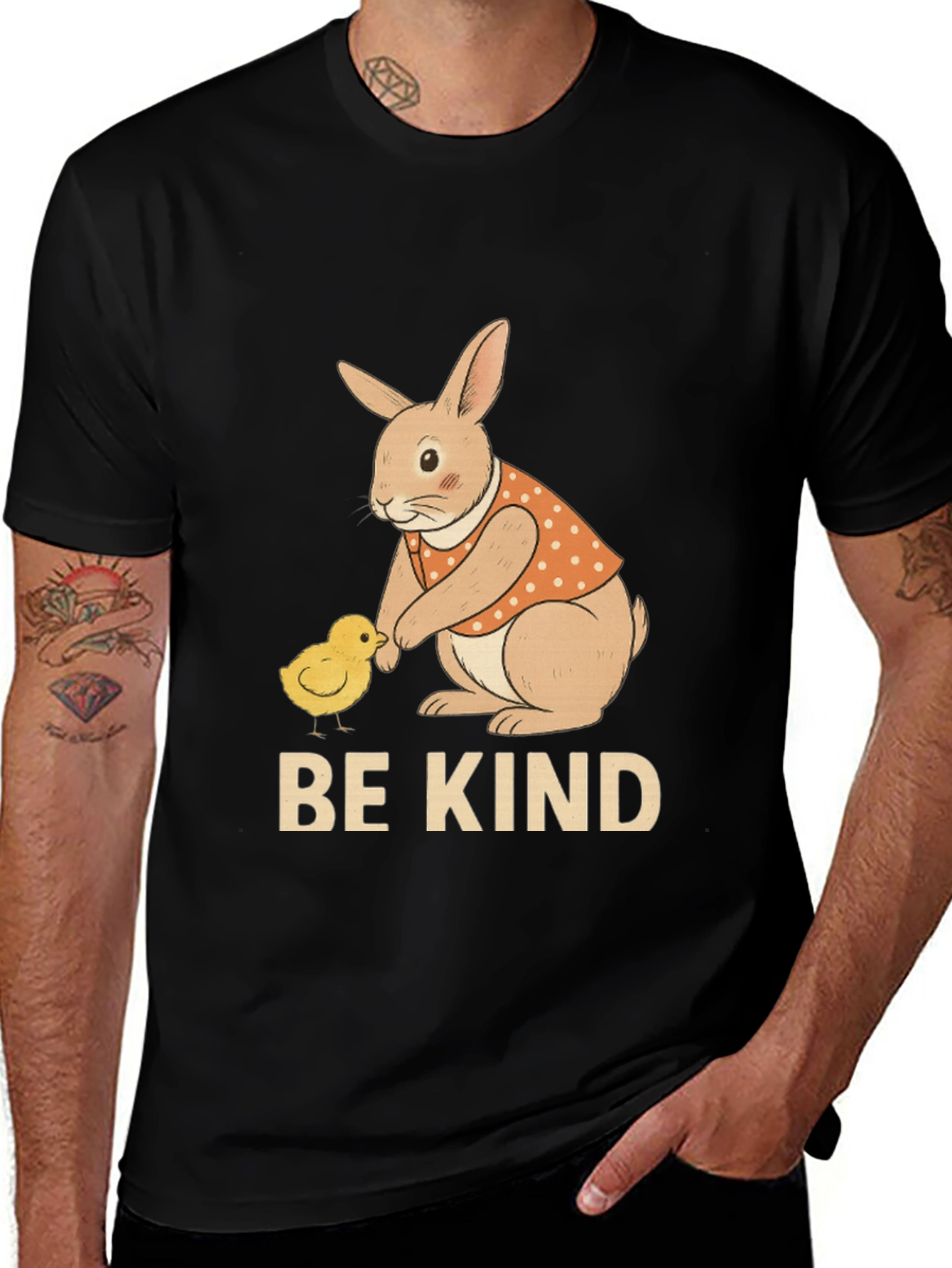 Variant 2 of Be Kind Bunny & Chick Graphic Tee