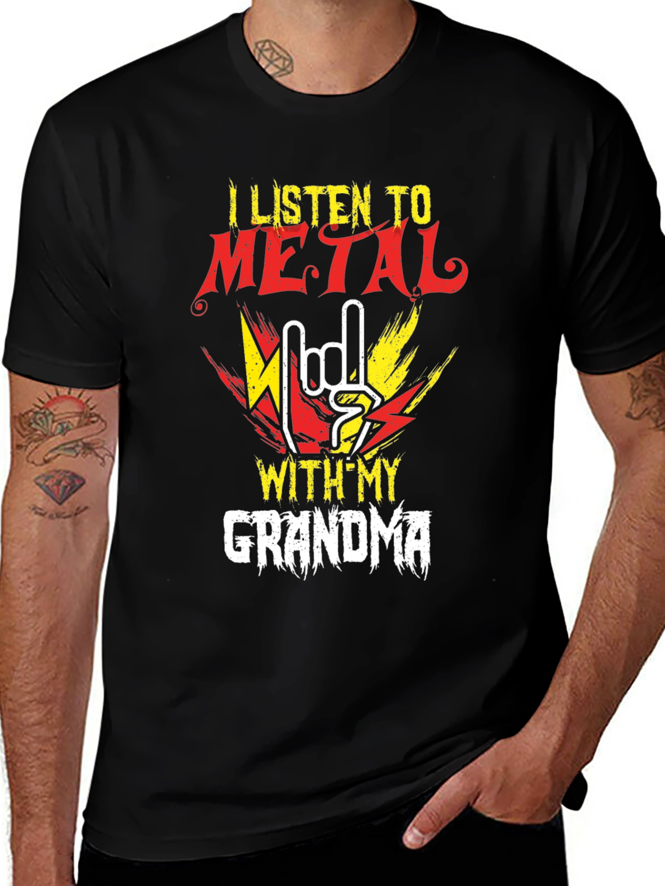Variant 16 of I Listen to Metal with My Grandma T-Shirt