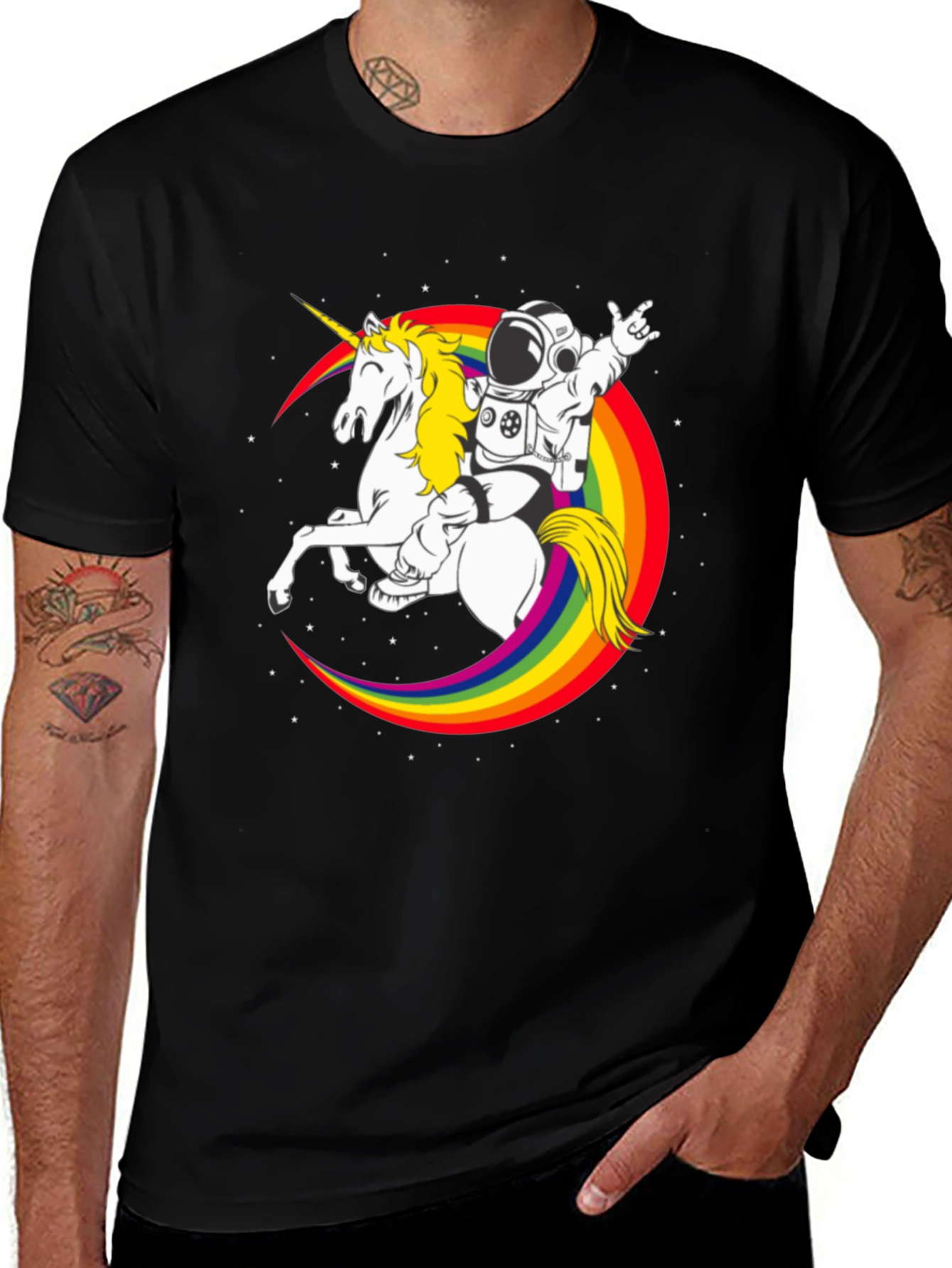 Variant 14 of Astronaut Unicorn Rainbow T-Shirt - Space Adventure