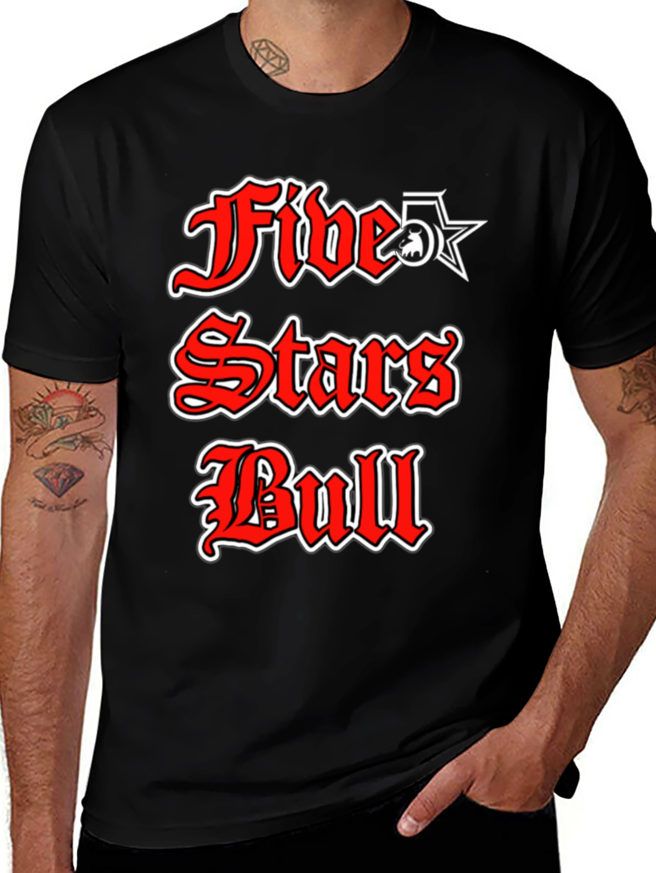 Variant 18 of Five Stars Bull Graphic T-Shirt