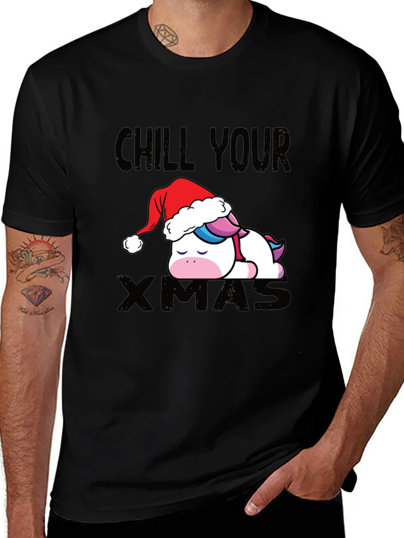 Chill Your Xmas Unicorn Graphic Tee