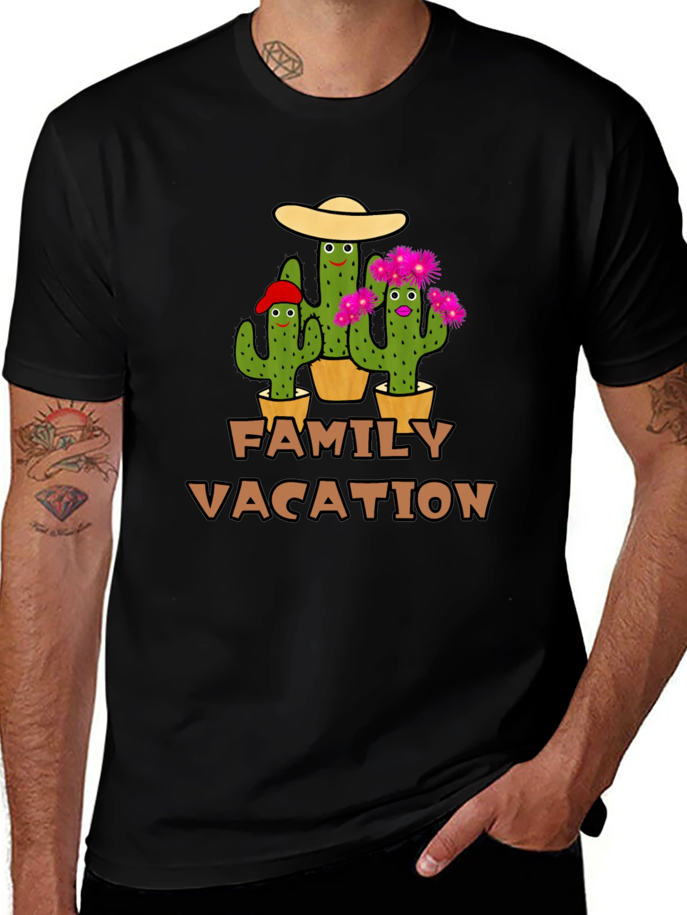 Variant 19 of Family Vacation Cactus T-Shirt