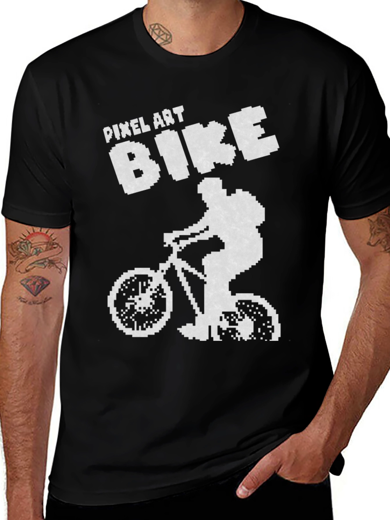 Variant 25 of Pixel Art Bike T-Shirt - Retro Style