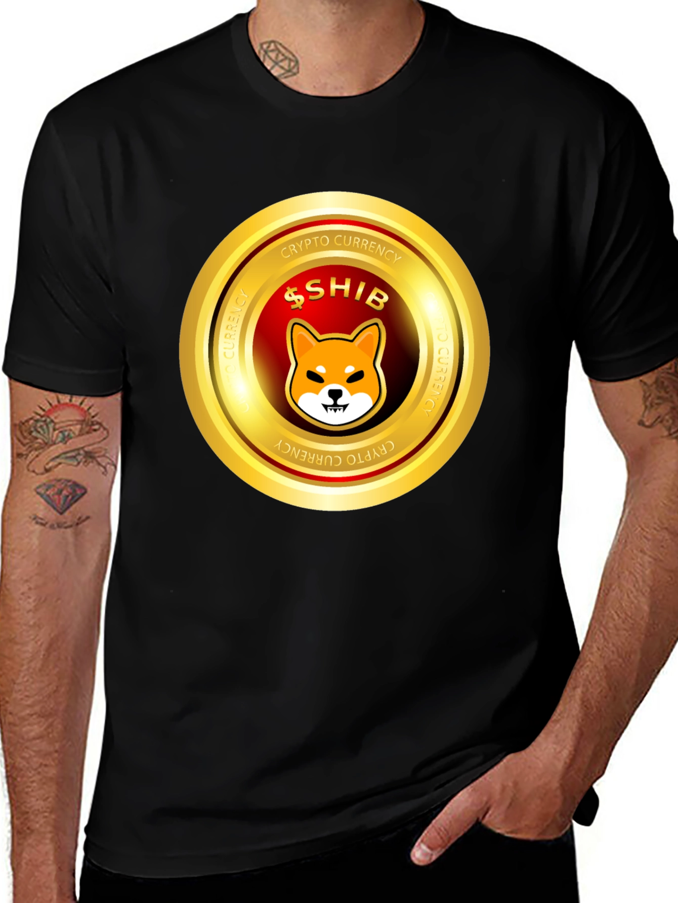 Shiba Inu Crypto Currency Black T-Shirt