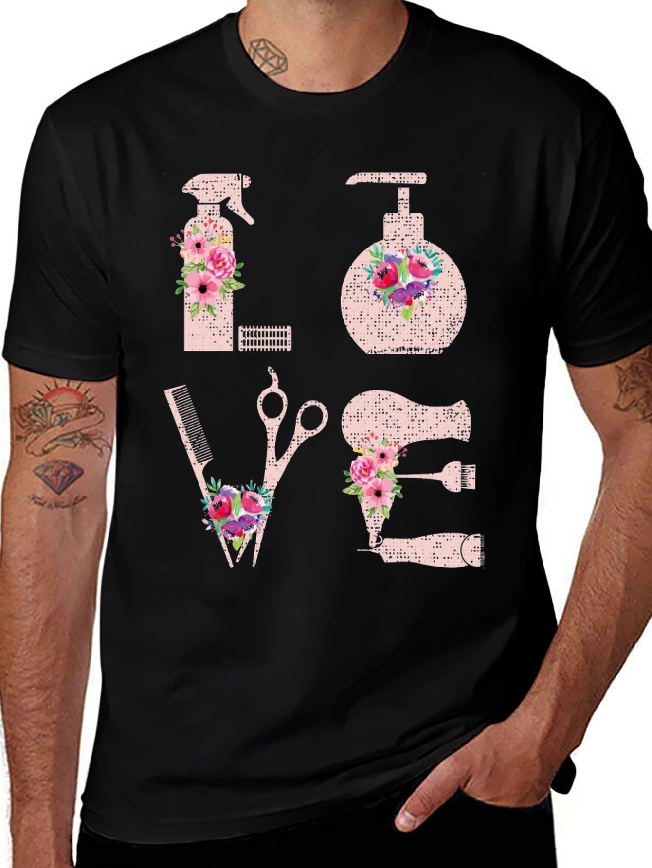 Stylish Barber T-Shirt - Hair Stylist Love Design
