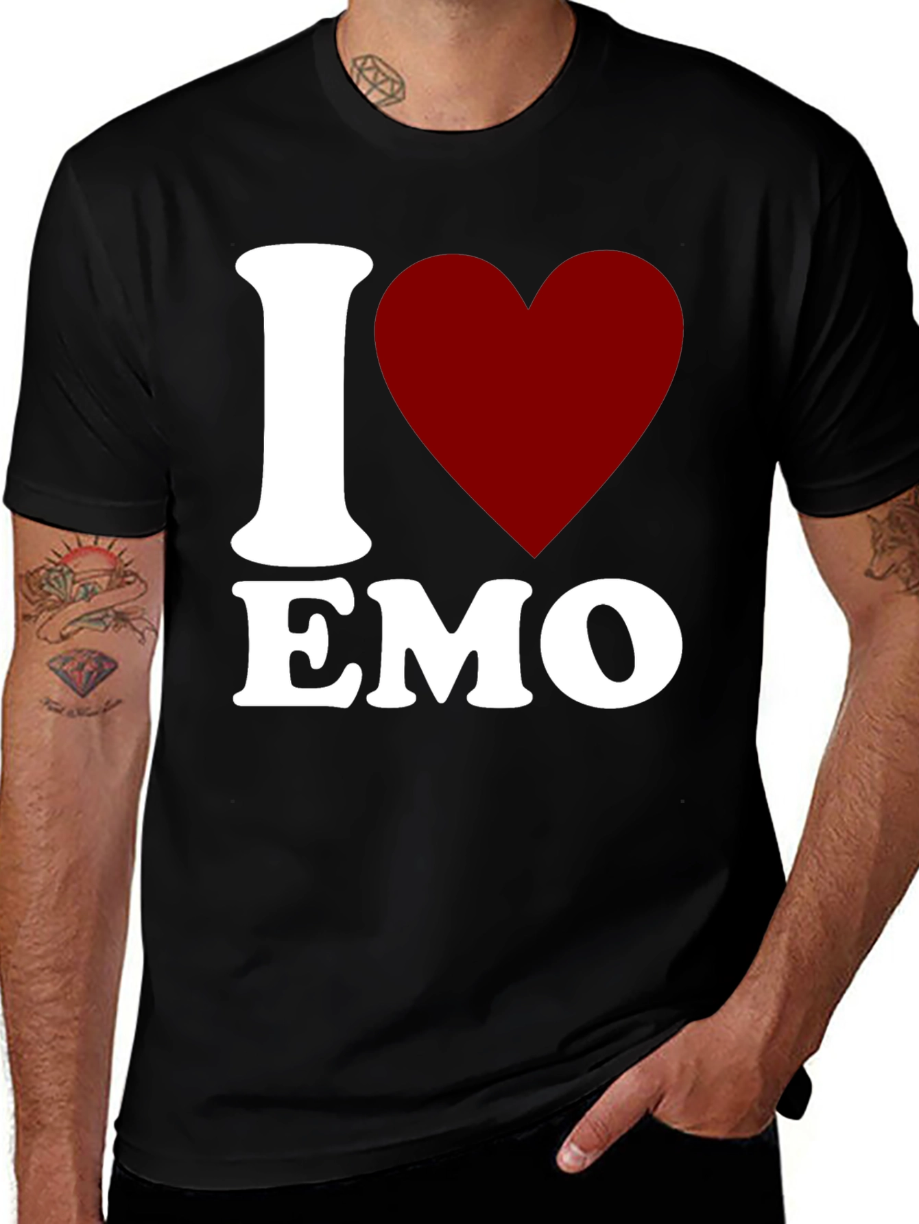 Variant 7 of I Heart Emo Tee - Classic Black T-Shirt