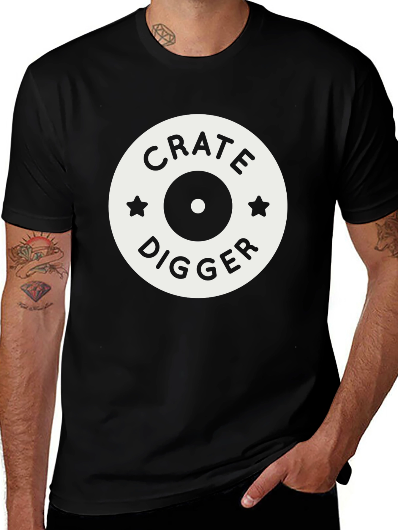 Crate Digger Black T-Shirt