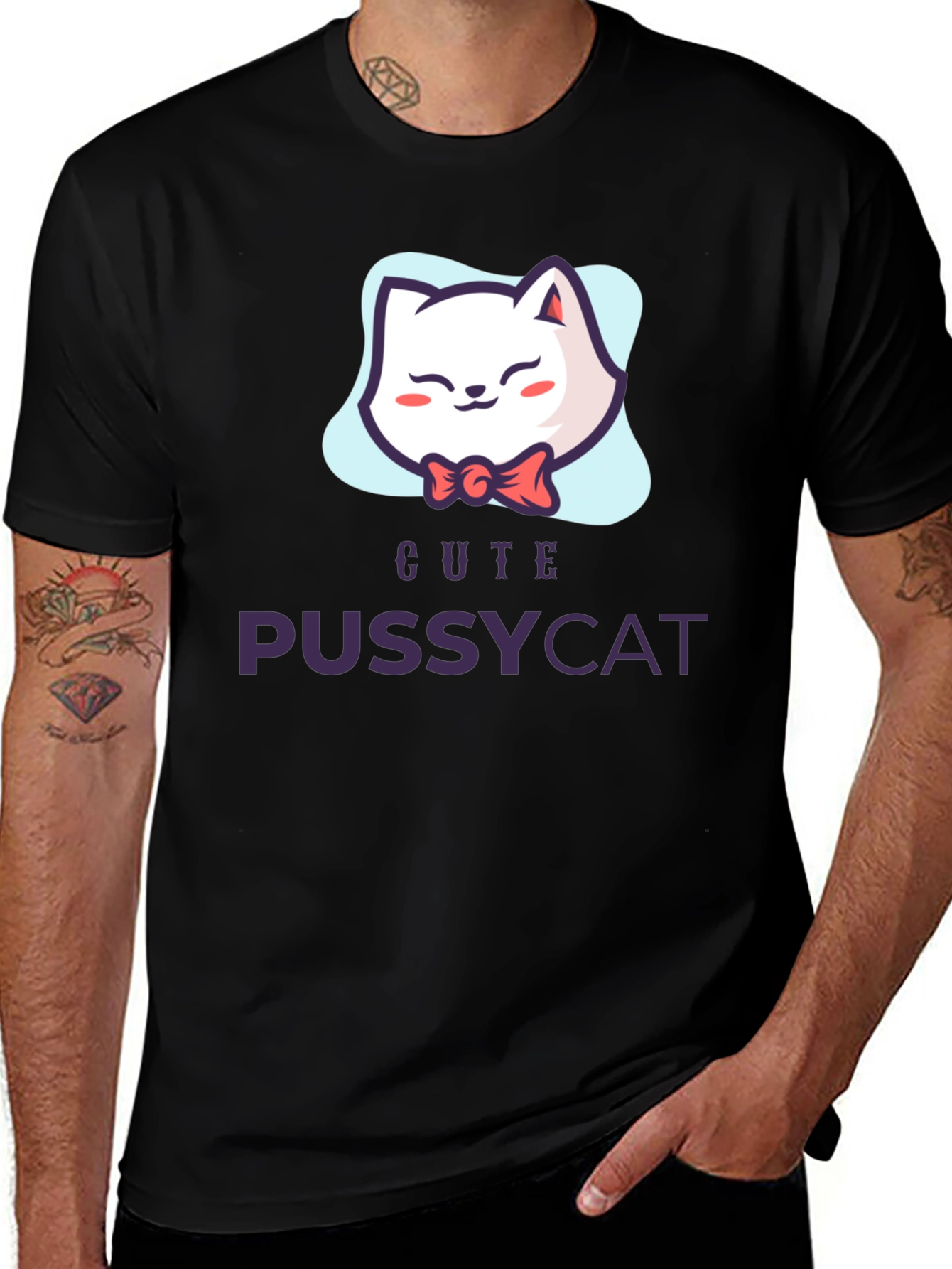 Variant 2 of Cute Pussycat T-Shirt - Fun Graphic Tee