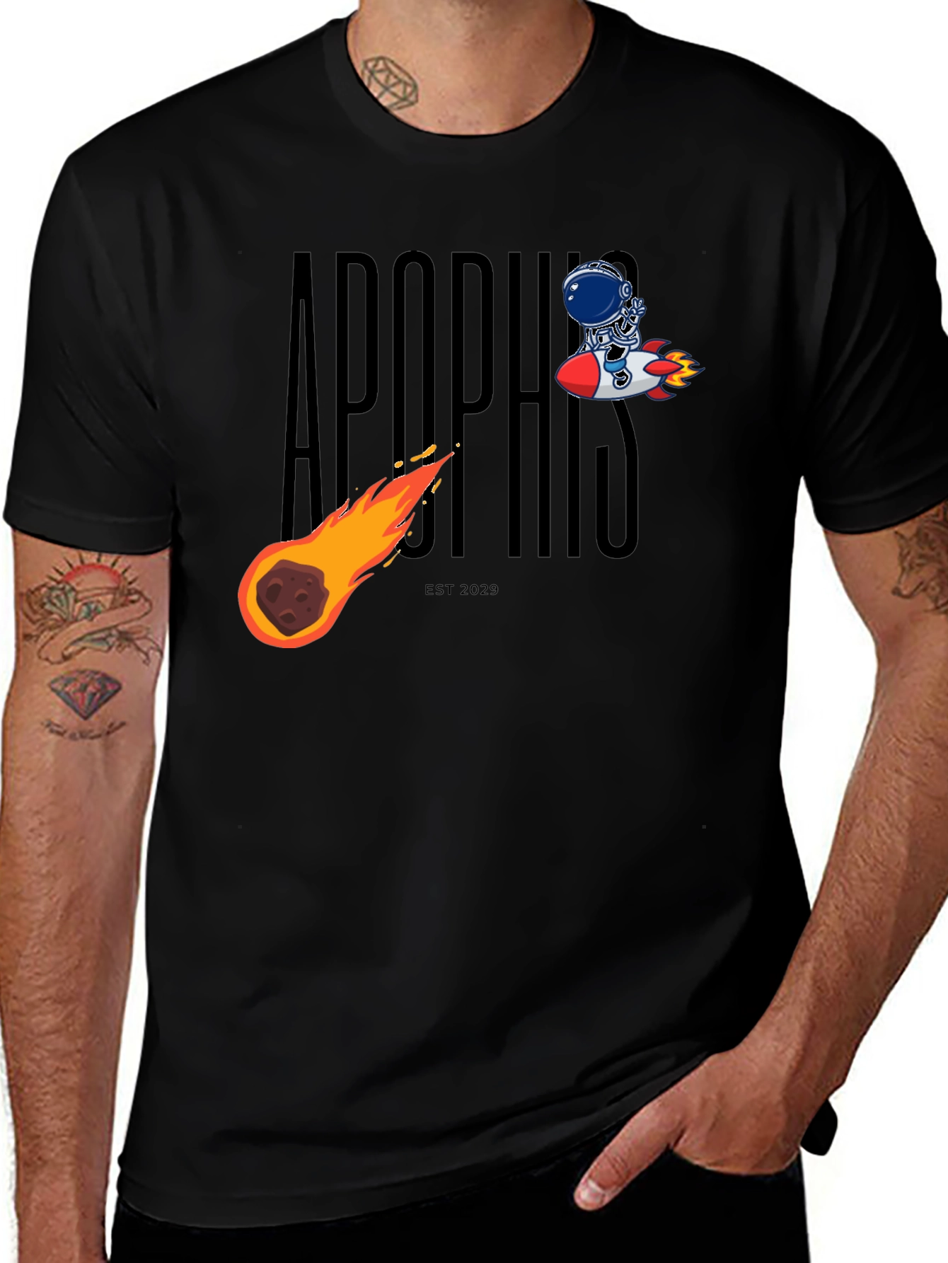 Variant 19 of Apophis Asteroid Collision T-Shirt - Space & Sci-Fi Design