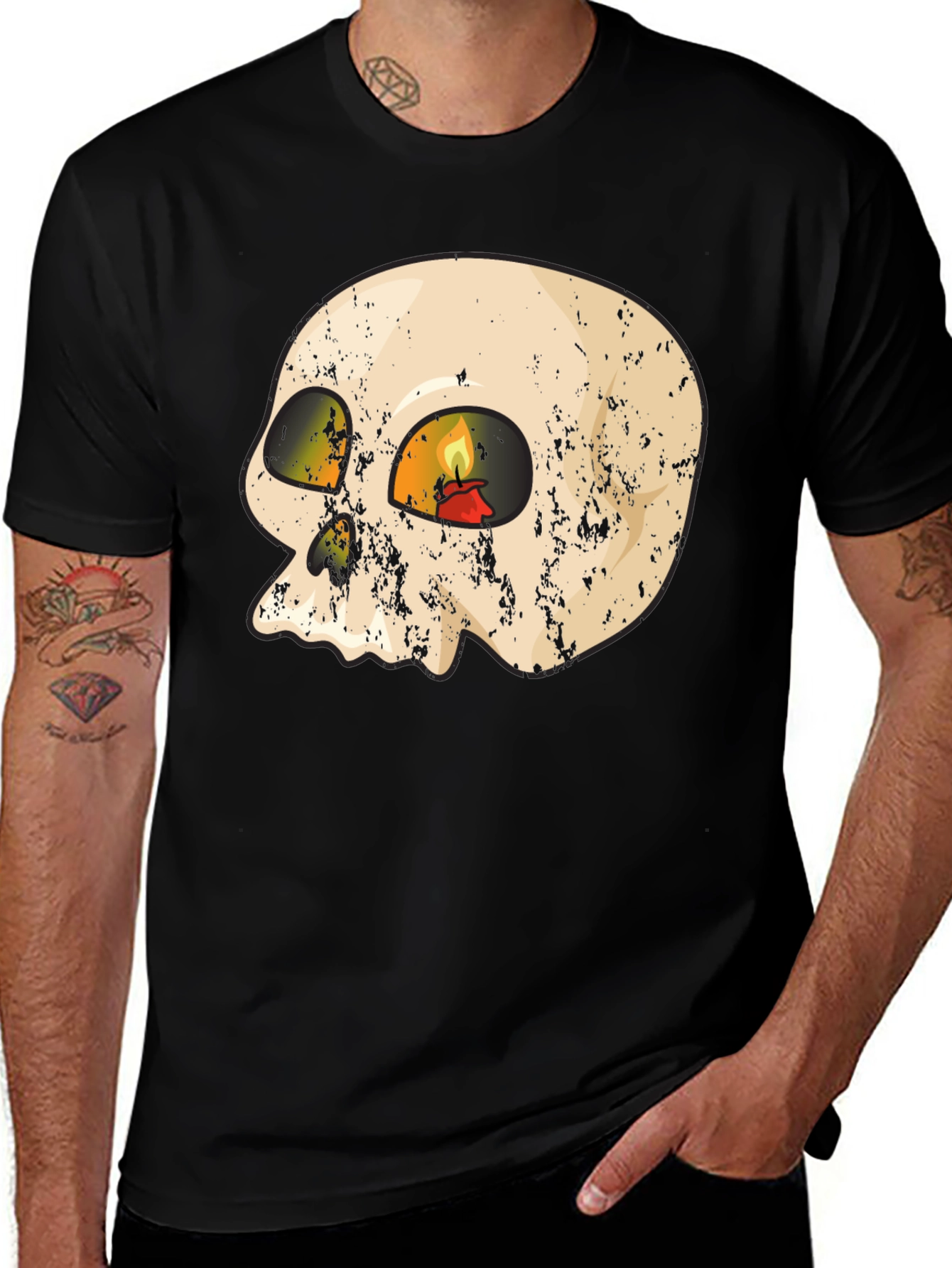 Variant 7 of Skull Candle Graphic T-Shirt