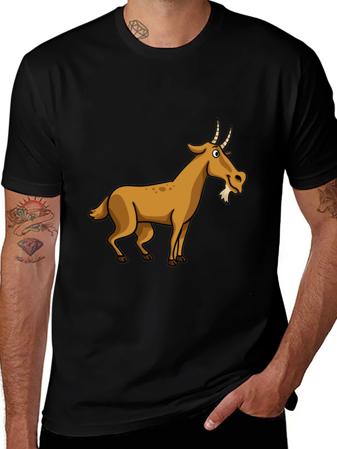 Variant 9 of Goat Graphic Tee - Black T-Shirt